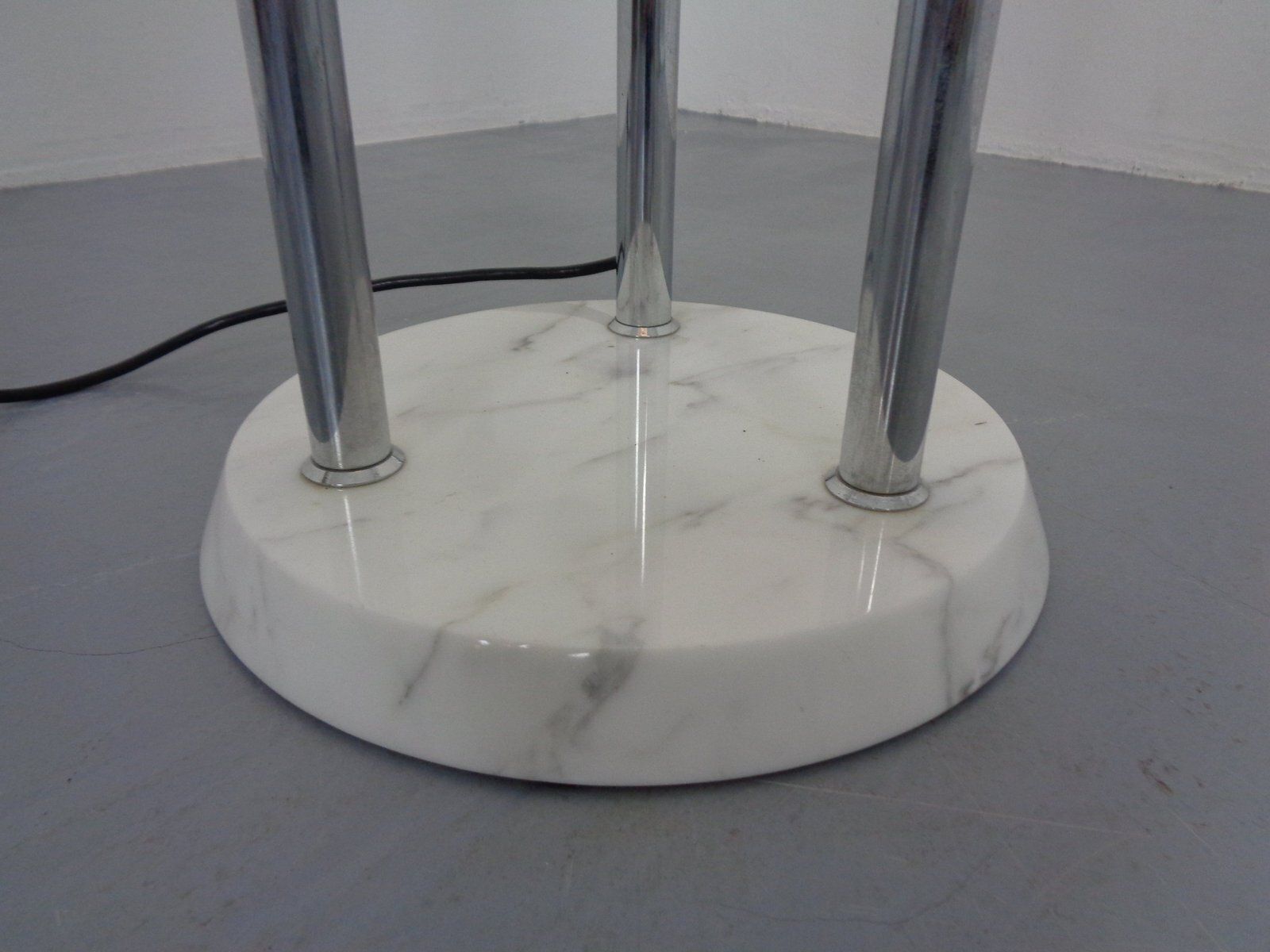 Arianna Floor Lamp In Marble And Handblown Glass By Bruno Gecchelin For Oluce, Italy, 1970s photo 1431.0