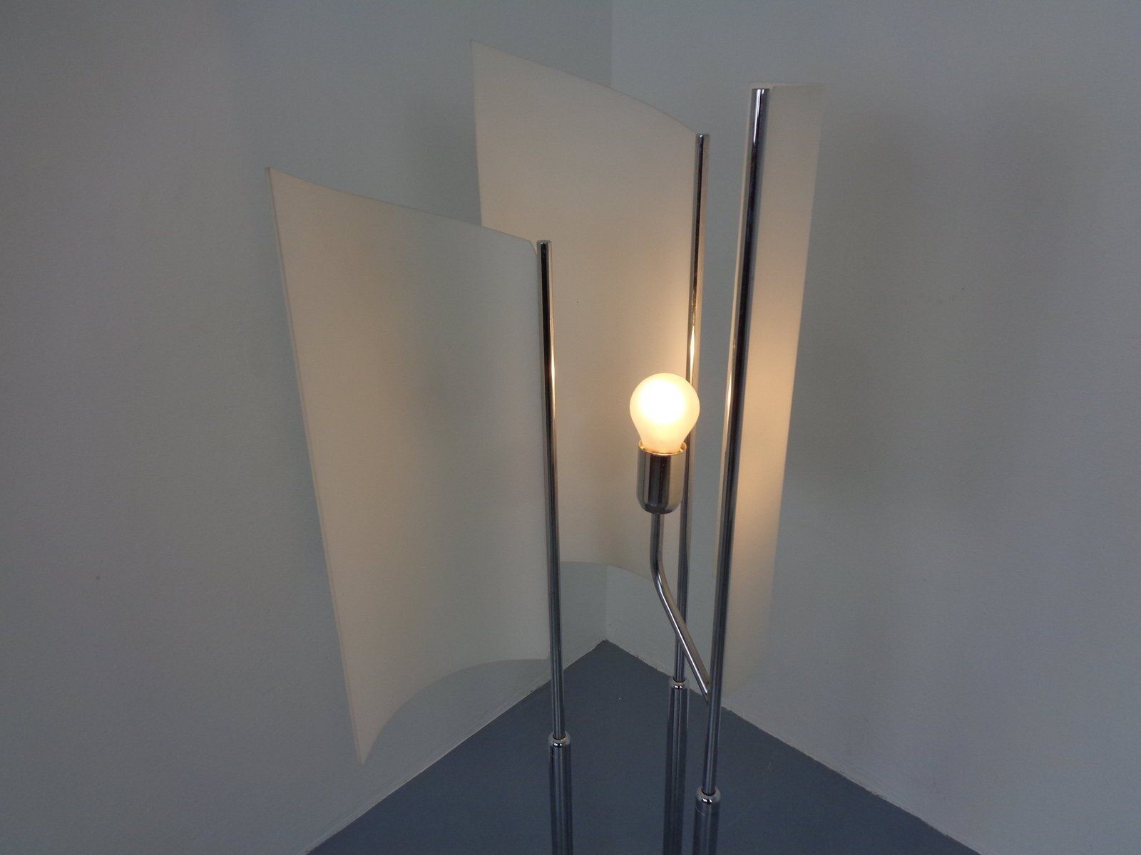 Lighting Arianna Floor Lamp In Marble And Handblown Glass By Bruno Gecchelin For Oluce, Italy, 1970s photo