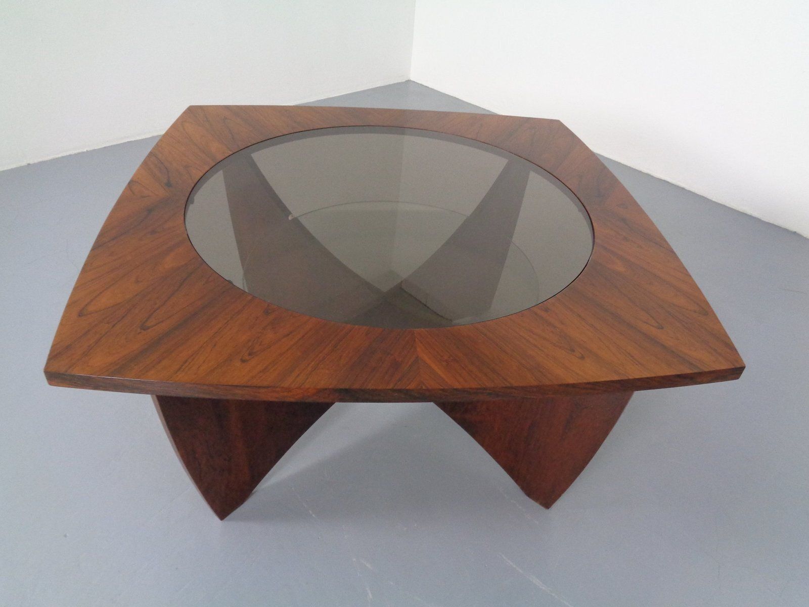 Vintage Rosewood And Glass Coffee Table, Denmark, 1960s photo 477.0