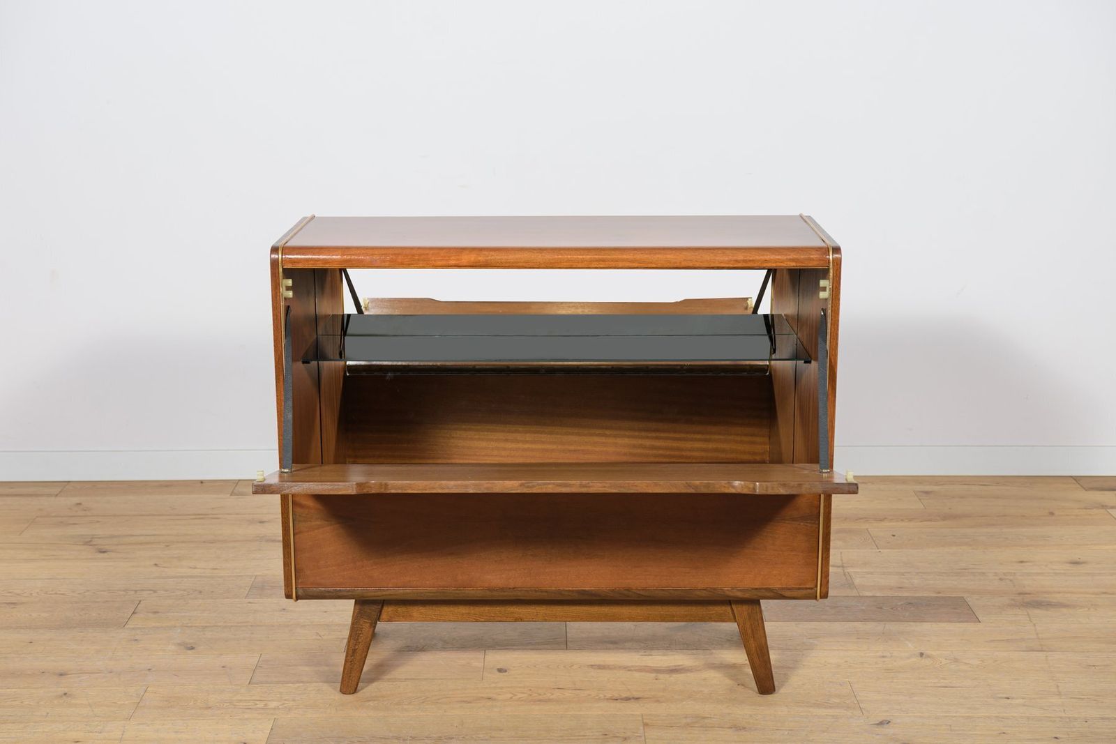 Mid Century Model U391 Bar Cabinet By Bohumil Landsman For Jitona, Former Czechoslovakia, 1960s photo vintage