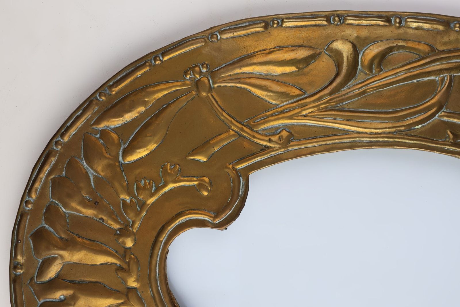 Art Nouveau Belgian Copper And Glass Photo Frame, 1910s photo vinterior