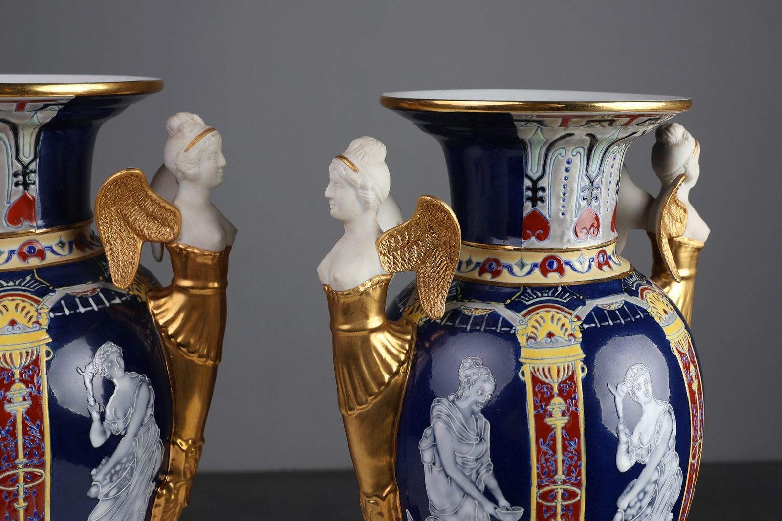 Empire Porcelain Vases From August & Conrad Bauscher, Germany, 1900s, Set Of 2 photo vinterior