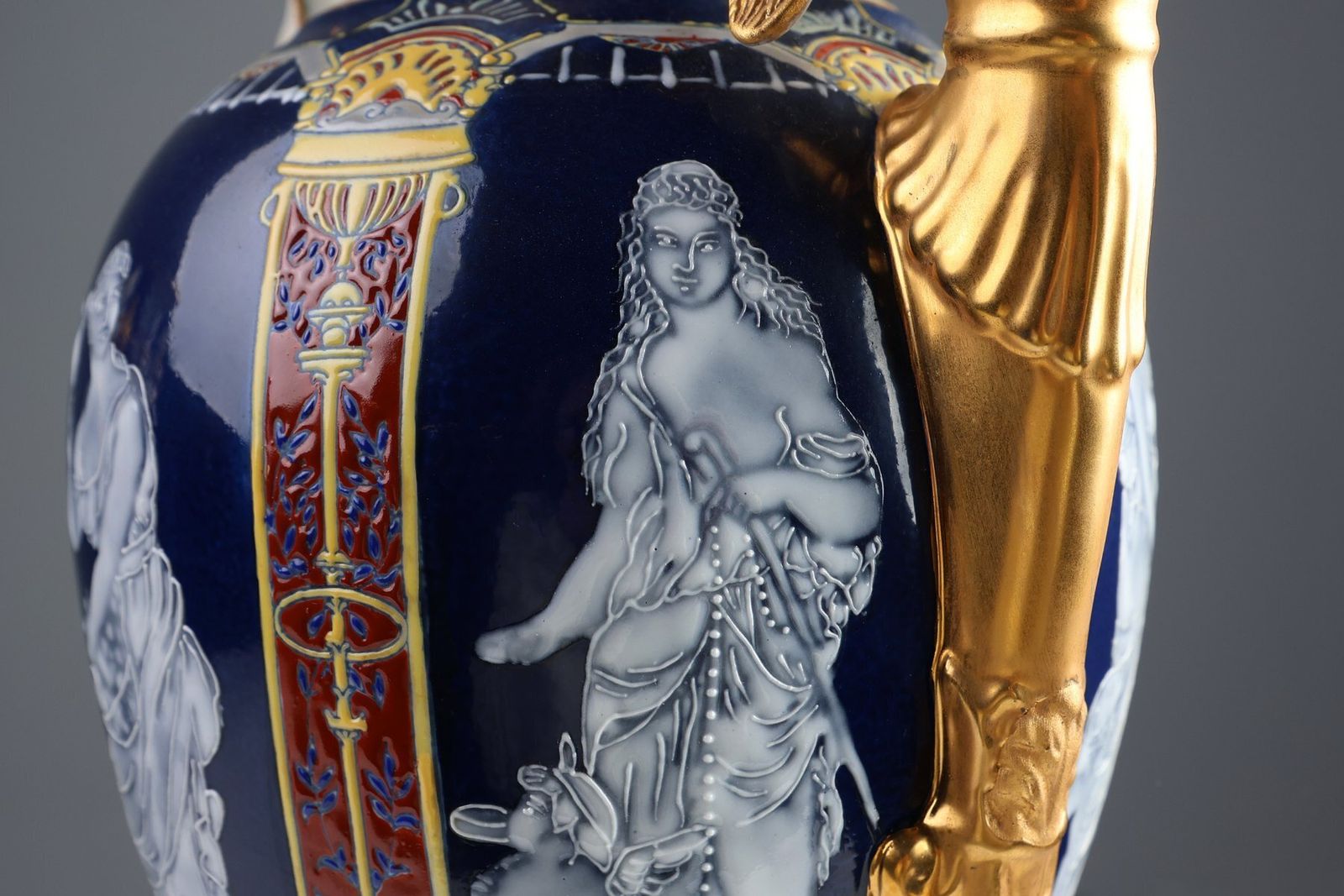 Empire Porcelain Vases From August & Conrad Bauscher, Germany, 1900s, Set Of 2 photo vintage