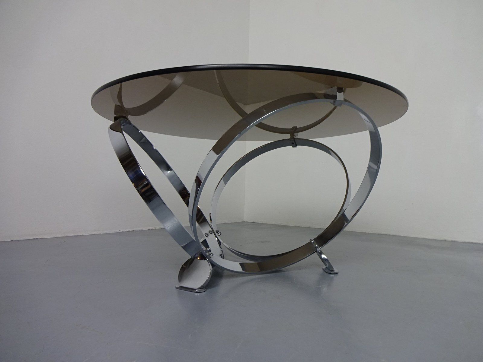 Space Age Glass Coffee Table By Knut Hesterberg For Ronald Schmitt, 1960s