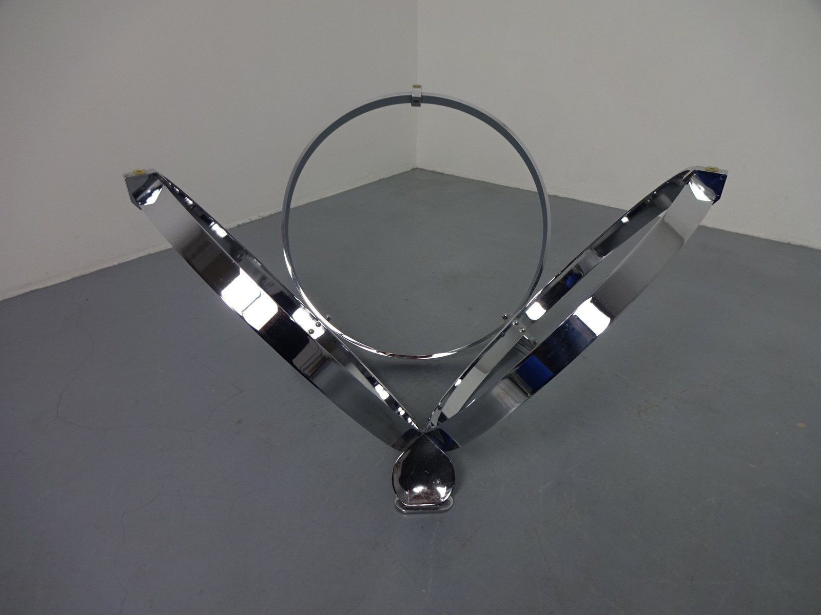 Space Age Glass Coffee Table By Knut Hesterberg For Ronald Schmitt, 1960s photo vinterior