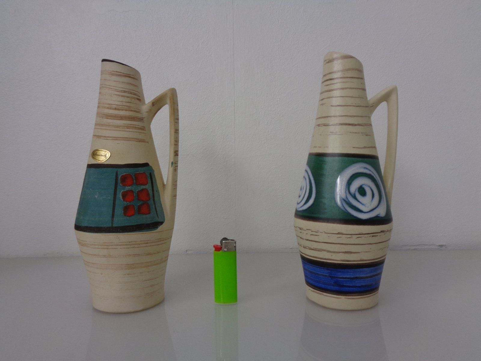 Ceramic Vases By Heinz Siery For Scheurich, 1958, Set Of 2 photo for sale