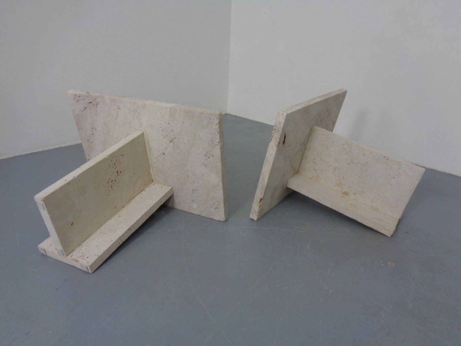 photo for sale Italian Travertine Coffee Tables, 1970s, Set Of 2