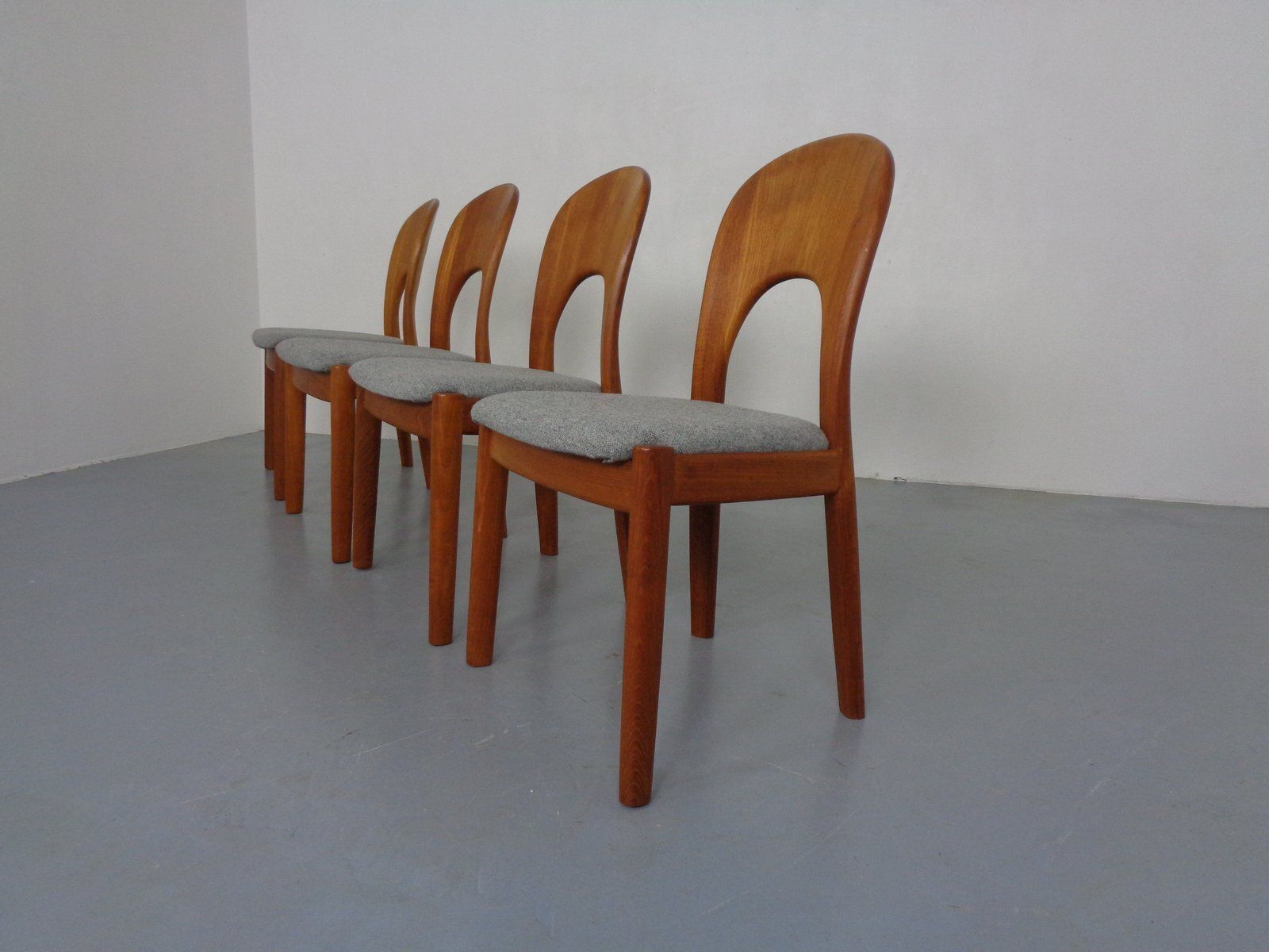 Vintage Morten Dining Chairs In Teak By Niels Koefoed For Hornslet Møbelfabrik, 1970s, Set Of 4 photo for sale