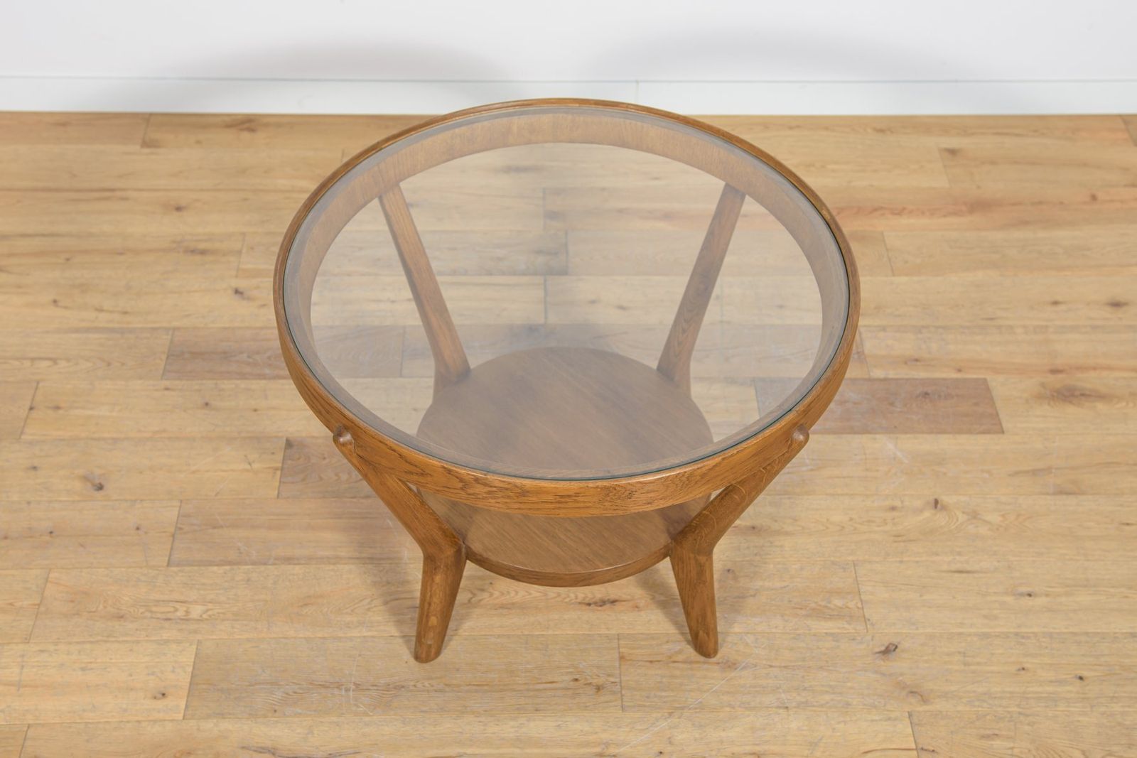 Oak & Glass Coffee Table By Karel Kozelka & Antonin Kropacek For Interior Prague, 1940s photo 823.0