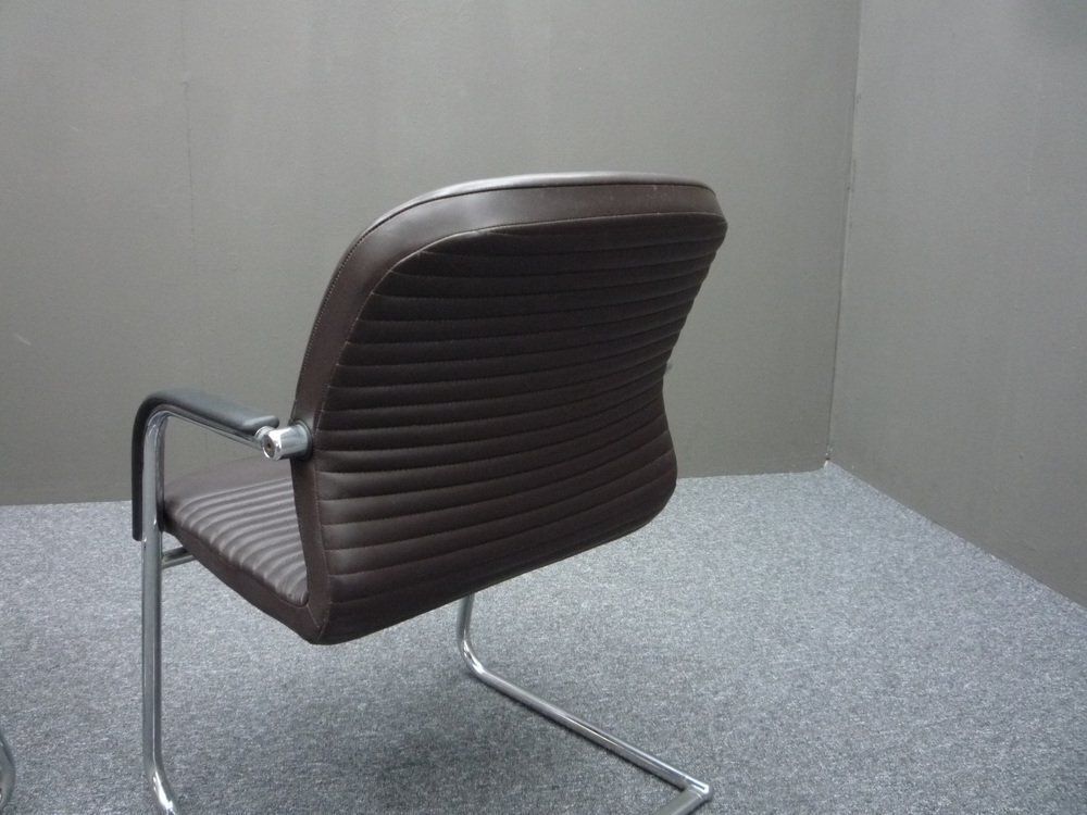 Set Of Leather Conference Chairs By Wilkhahn, 1980s photo vintage