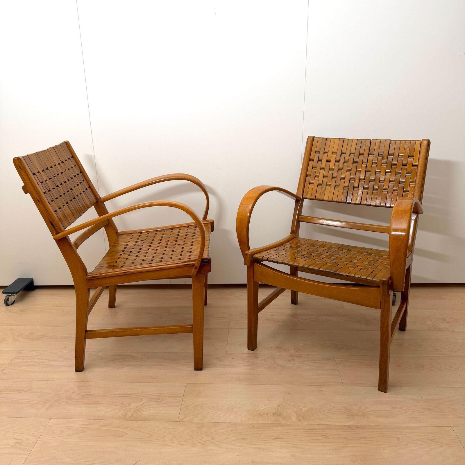 Pair Of ‘Armchairs By, Gelenka’ Solid Beech Wood, Germany Circa 1950 photo 3712.0