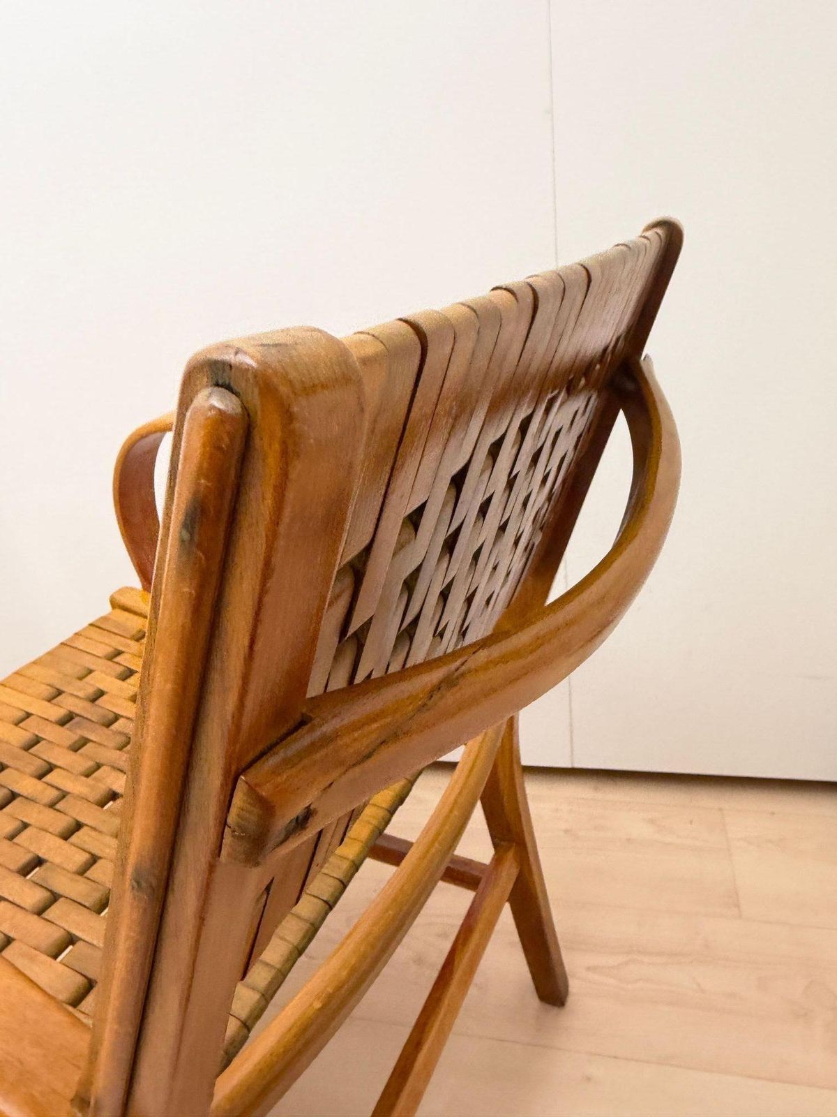 photo vintage Pair Of ‘Armchairs By, Gelenka’ Solid Beech Wood, Germany Circa 1950