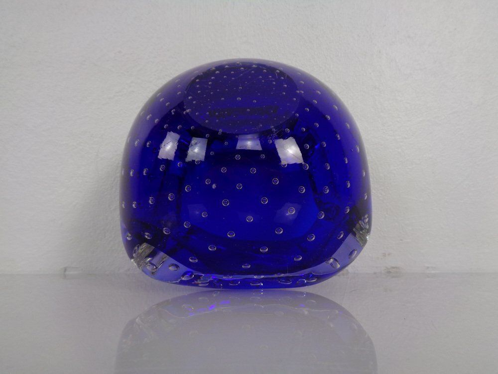 photo vinterior Blue Sommerso Murano Glass Ashtray, Italy, 1960s