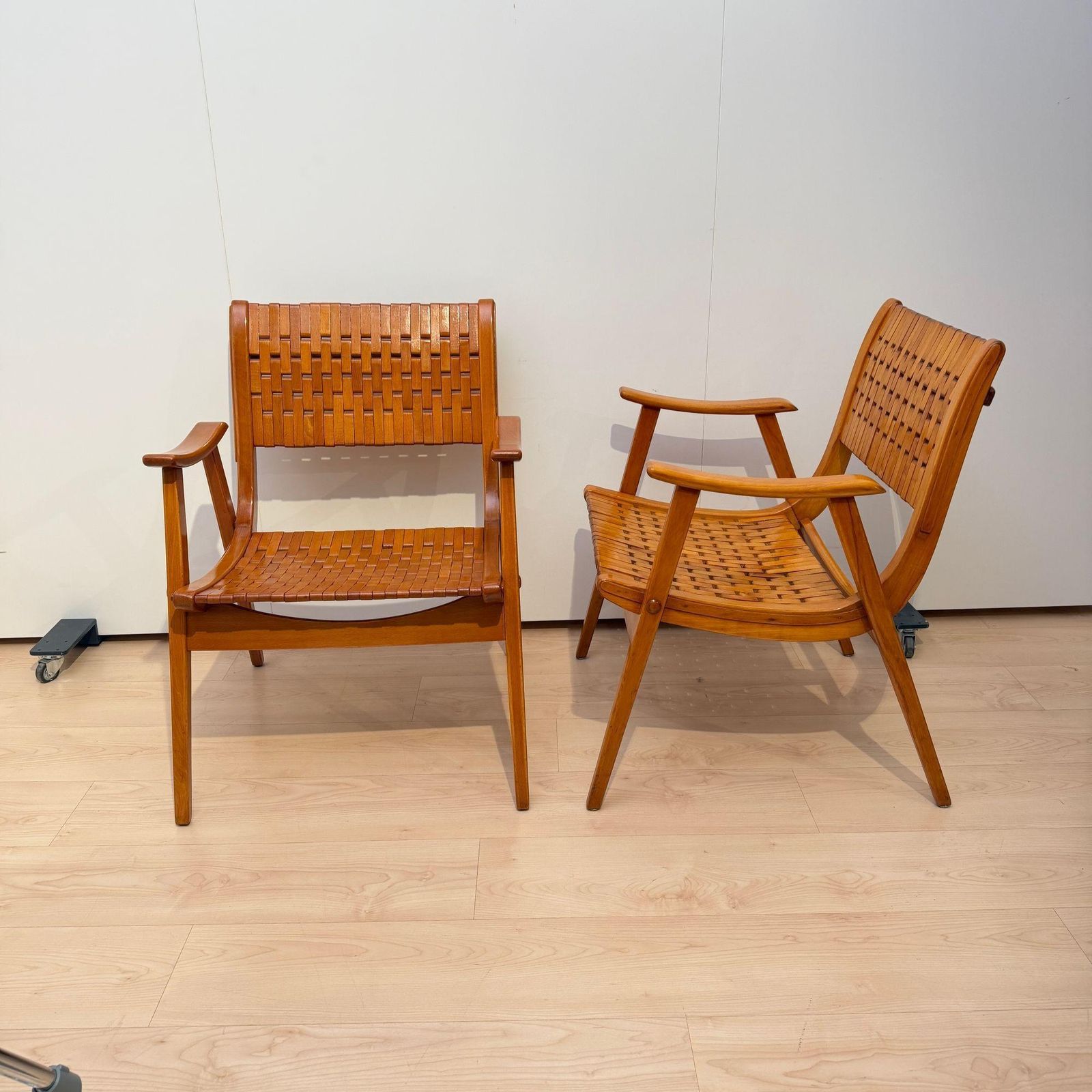 Pair Of ‘Gelenka’ Armchairs, Solid Beech Wood, Germany Circa 1950 photo Furniture