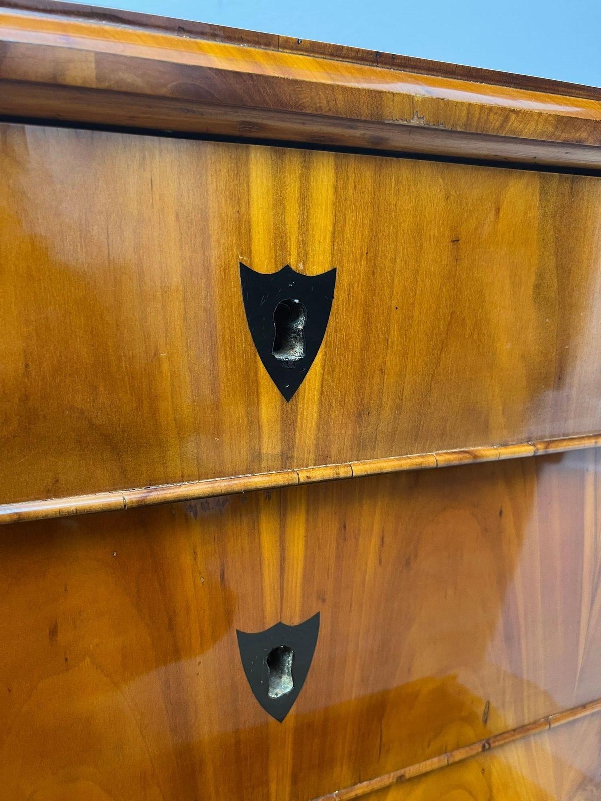 photo for sale Biedermeier Commode, Cherry Veneer, Ebonized, South Germany, Circa 1830