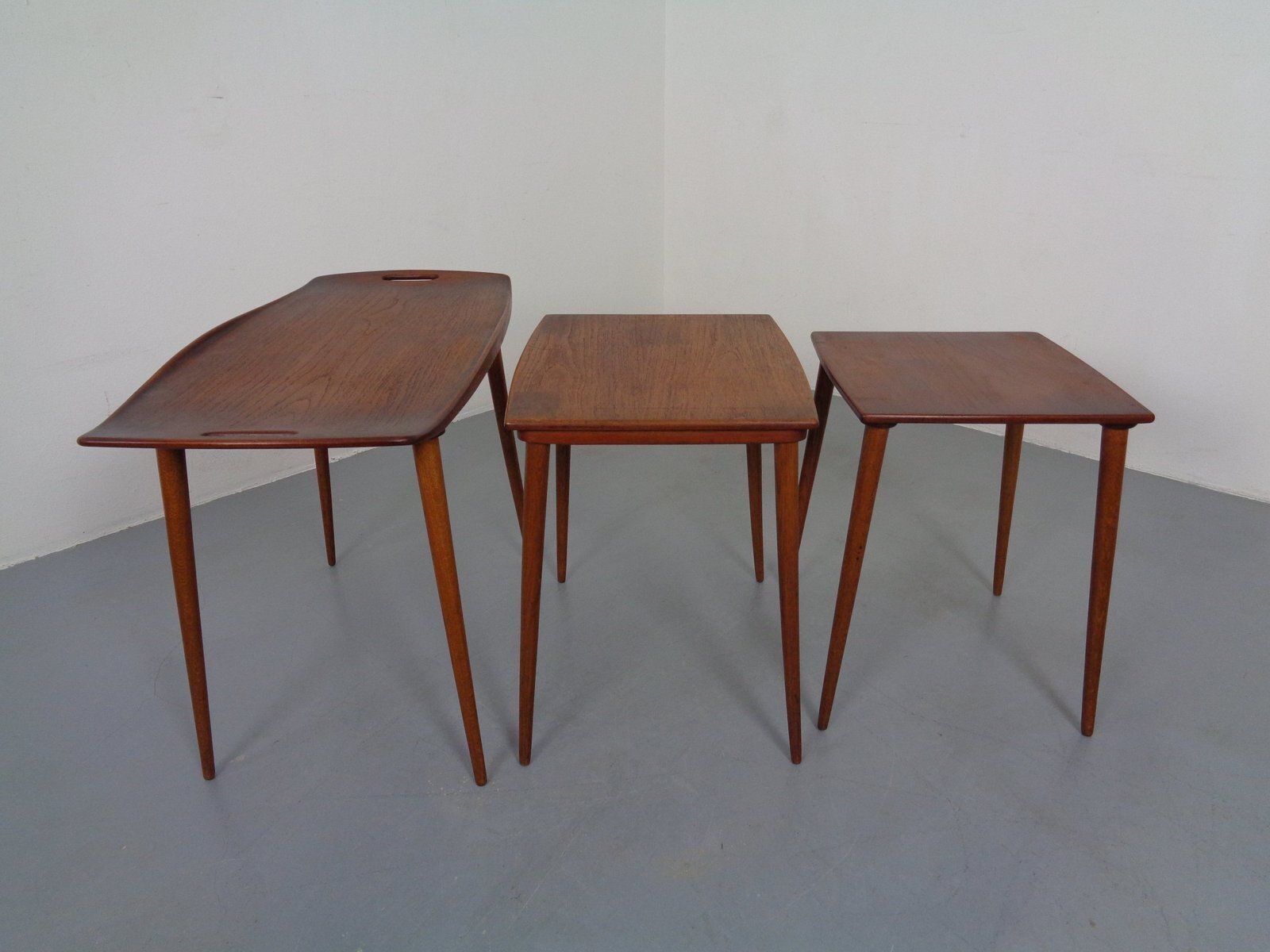 Danish Teak Nesting Tables By Jens Quistgaard For Nissen, 1960s, Set Of 3 photo Furniture