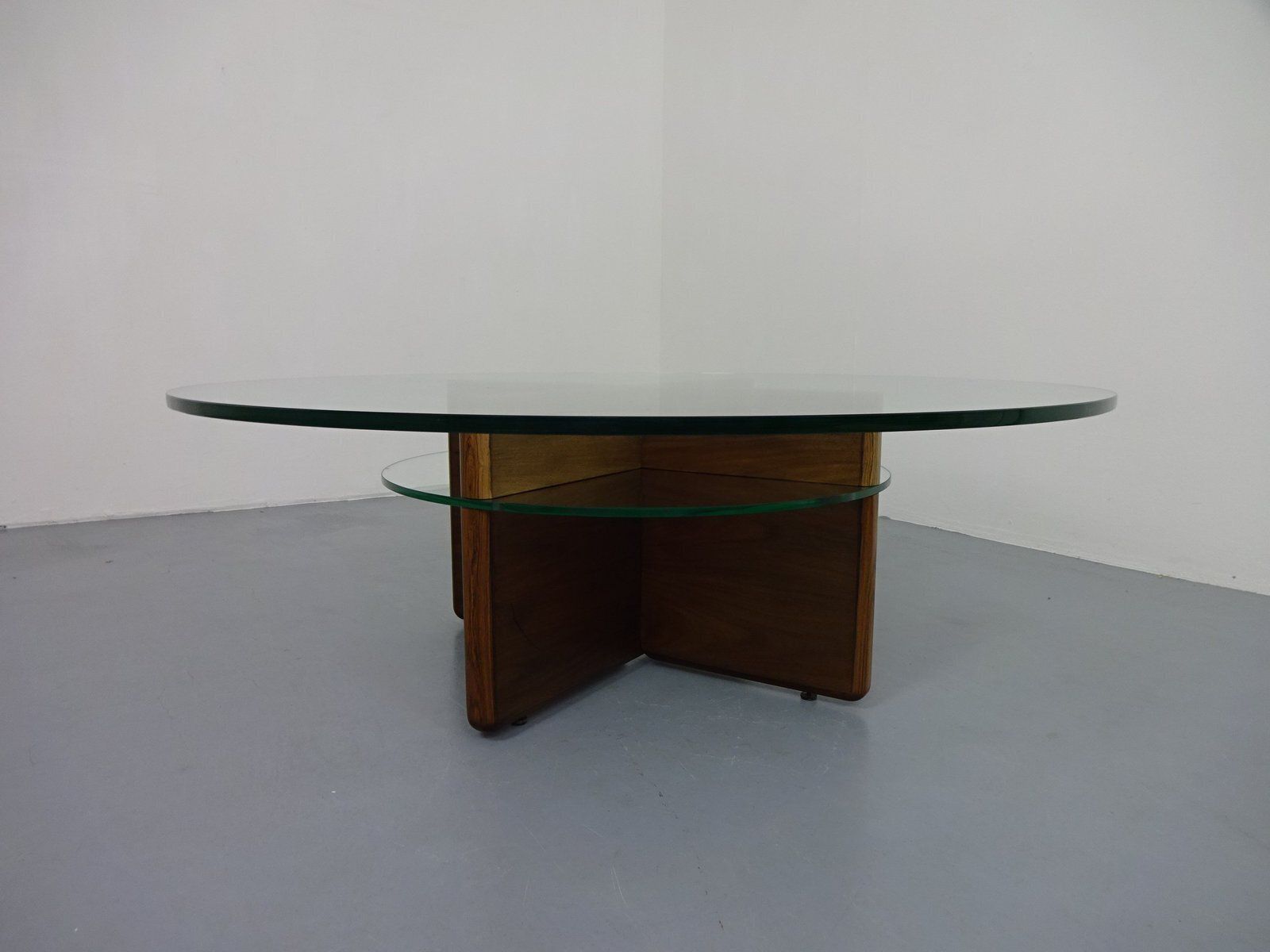 Italian Rosewood And Glass Coffee Table, 1960s photo Furniture