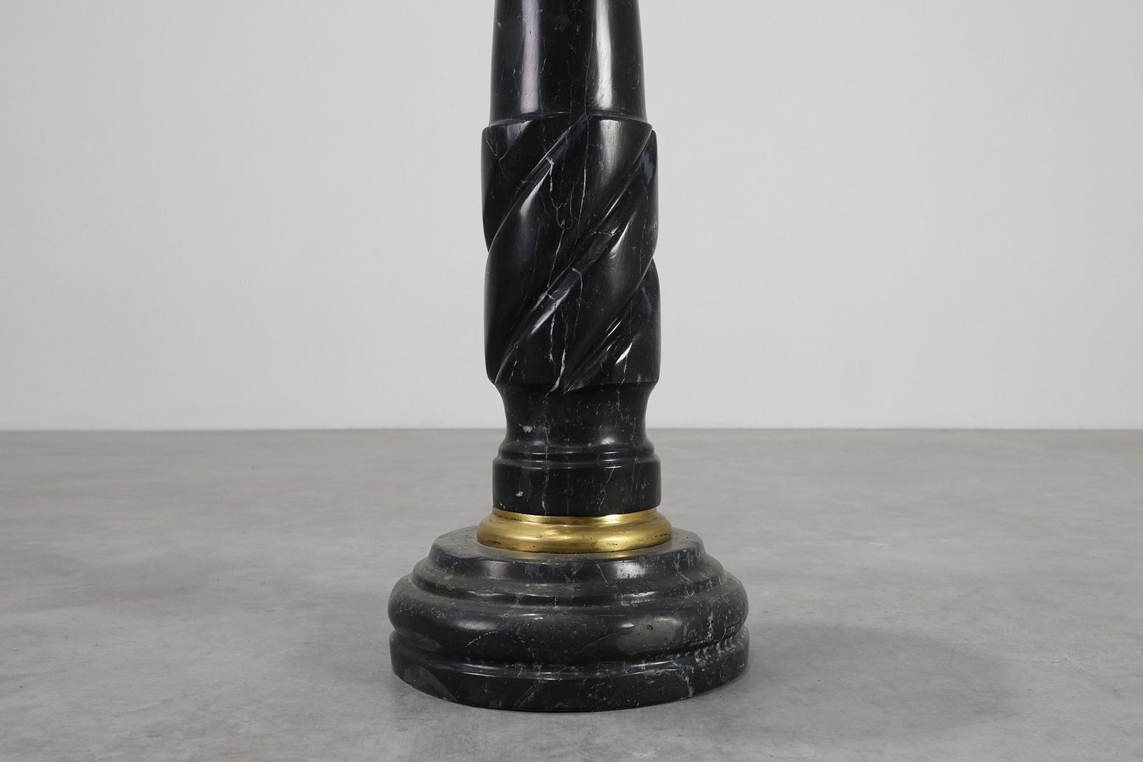 Antique Belgian Black Marble Column, France, 1900s photo 2603.0