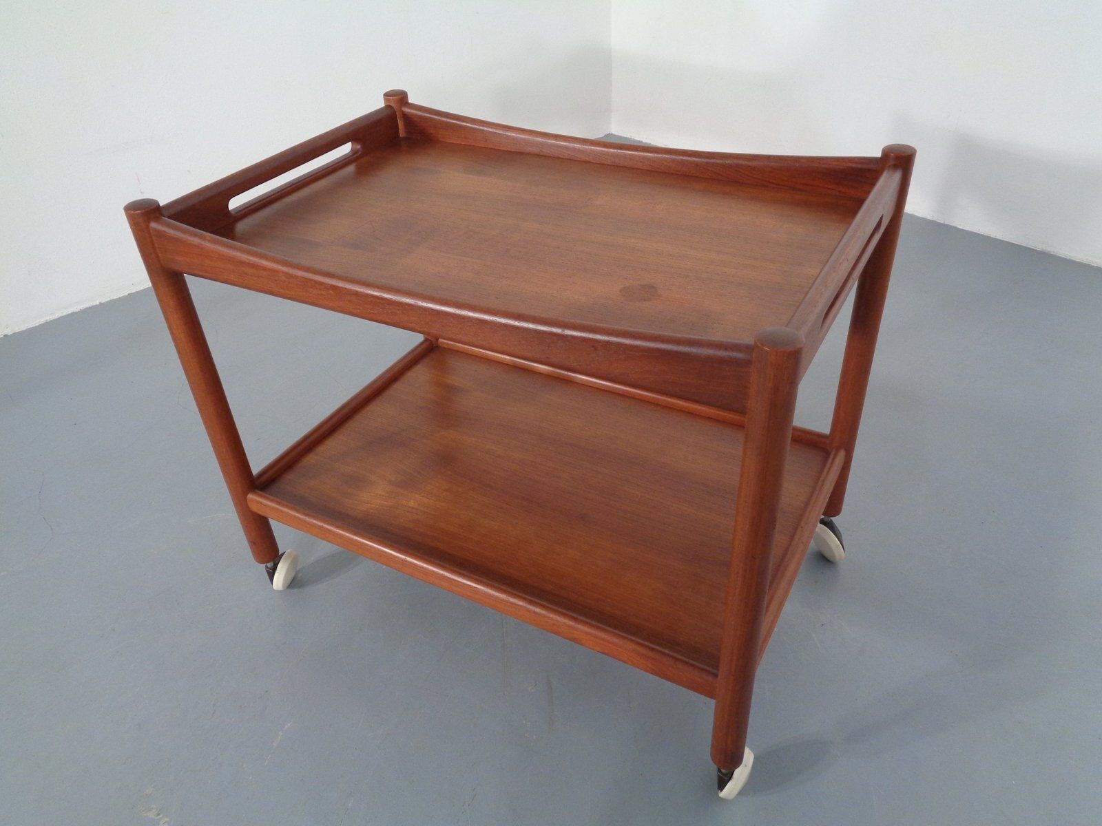Teak Tea Cart By Hans J. Wegner For Andreas Tuck, Denmark, 1950s photo vintage