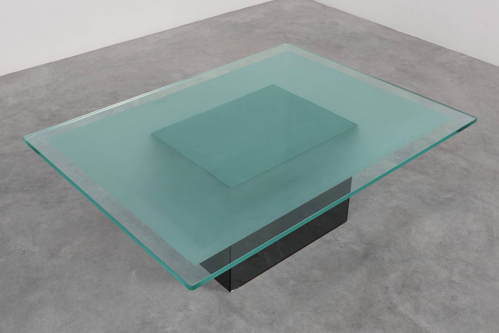 photo for sale Italian Mirror And Glass Coffee Table By Nanda Vigo For Acerbis, 1971