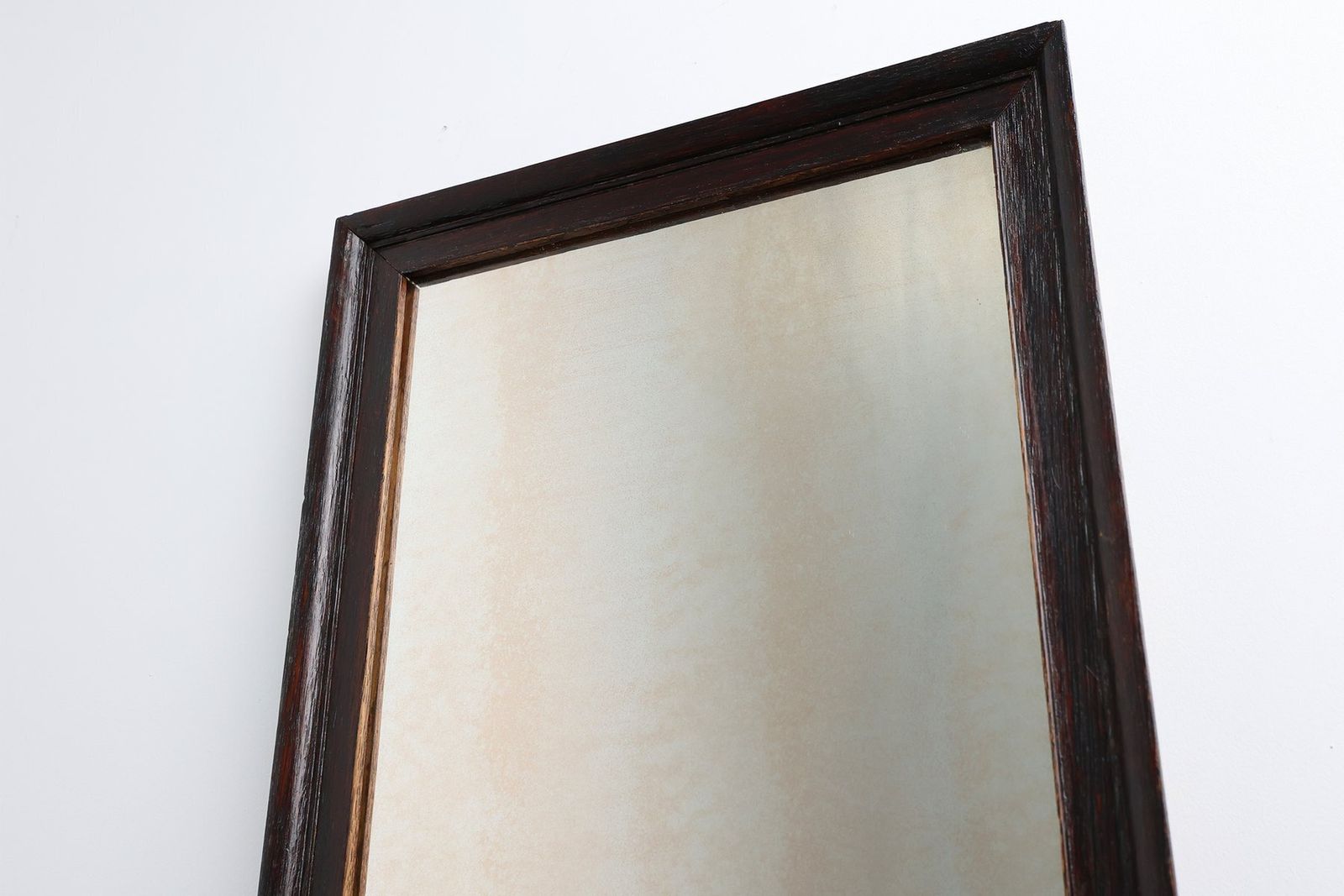 Belgian Art Deco Wooden Mirror With Aged Glass, 1930s photo furniture