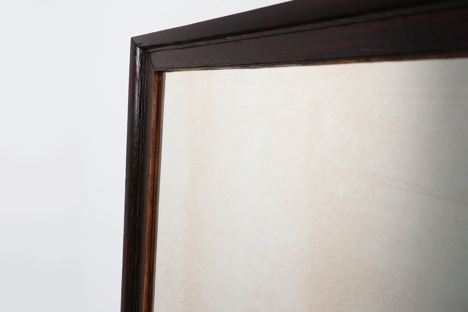 Belgian Art Deco Wooden Mirror With Aged Glass, 1930s photo Home Decor