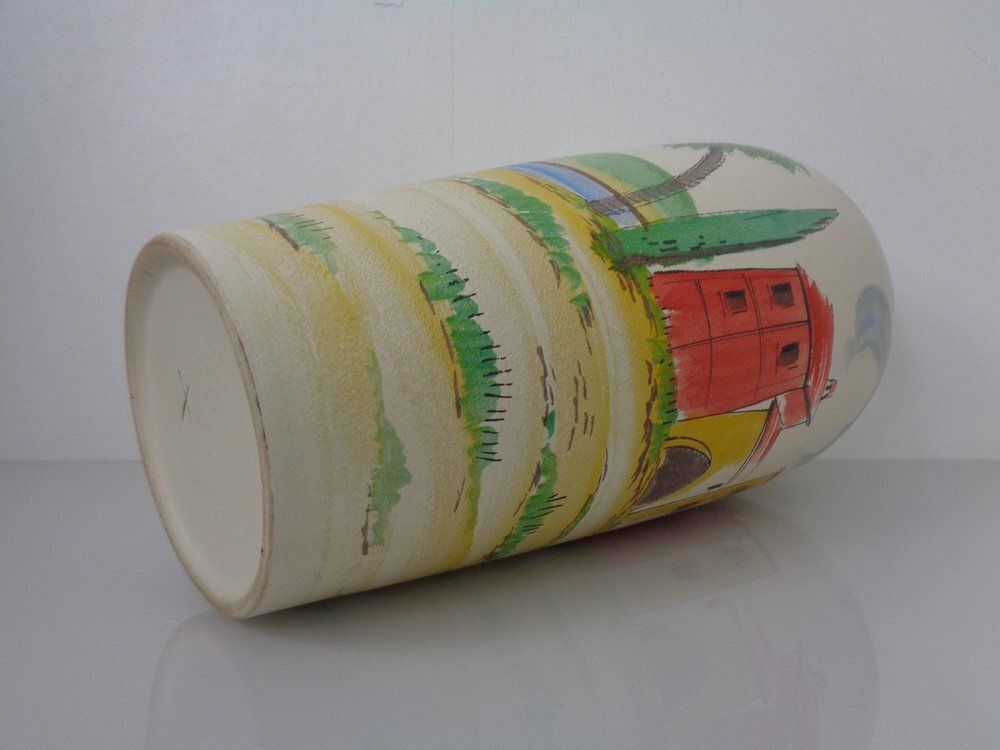 photo vinterior Large Hand Painted Ceramic 617 50 Vase From Scheurich Foreign, Germany, 1960s