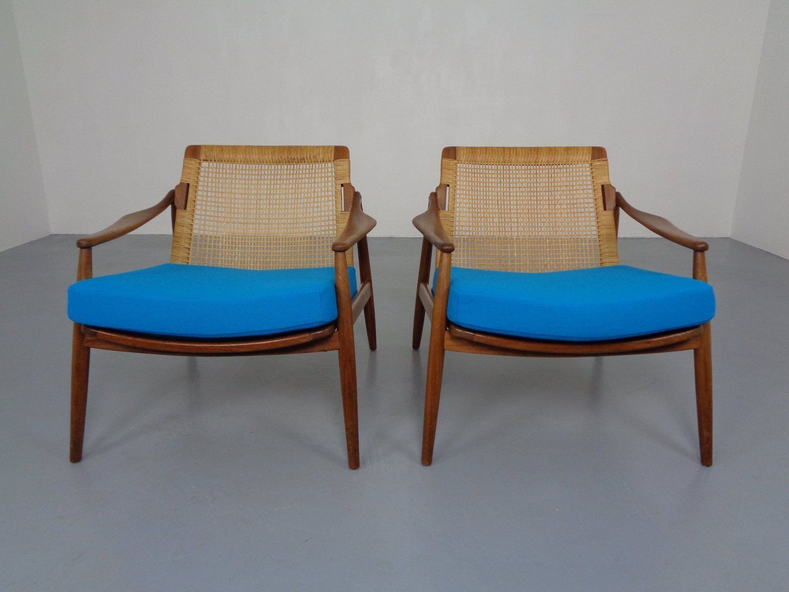 Upholstered Teak Lounge Chairs By Hartmut Lohmeyer For Wilkhahn, 1960s, Set Of 2 photo vinterior
