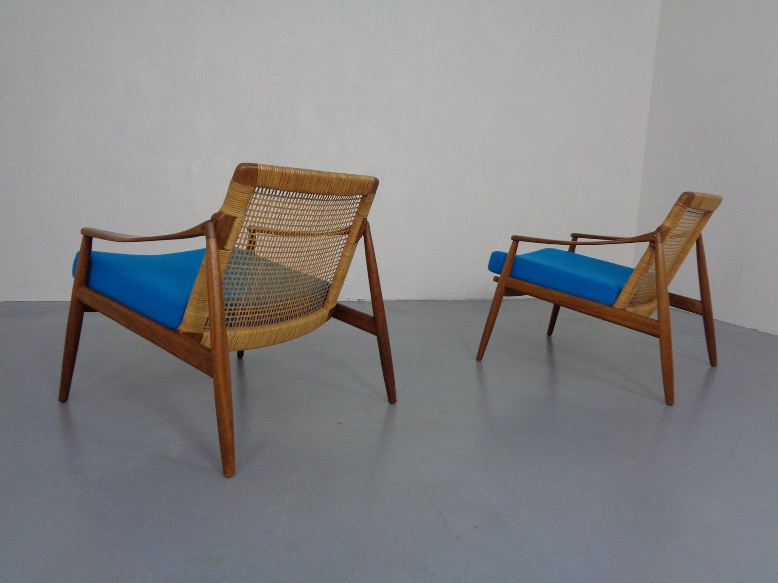 photo furniture Upholstered Teak Lounge Chairs By Hartmut Lohmeyer For Wilkhahn, 1960s, Set Of 2