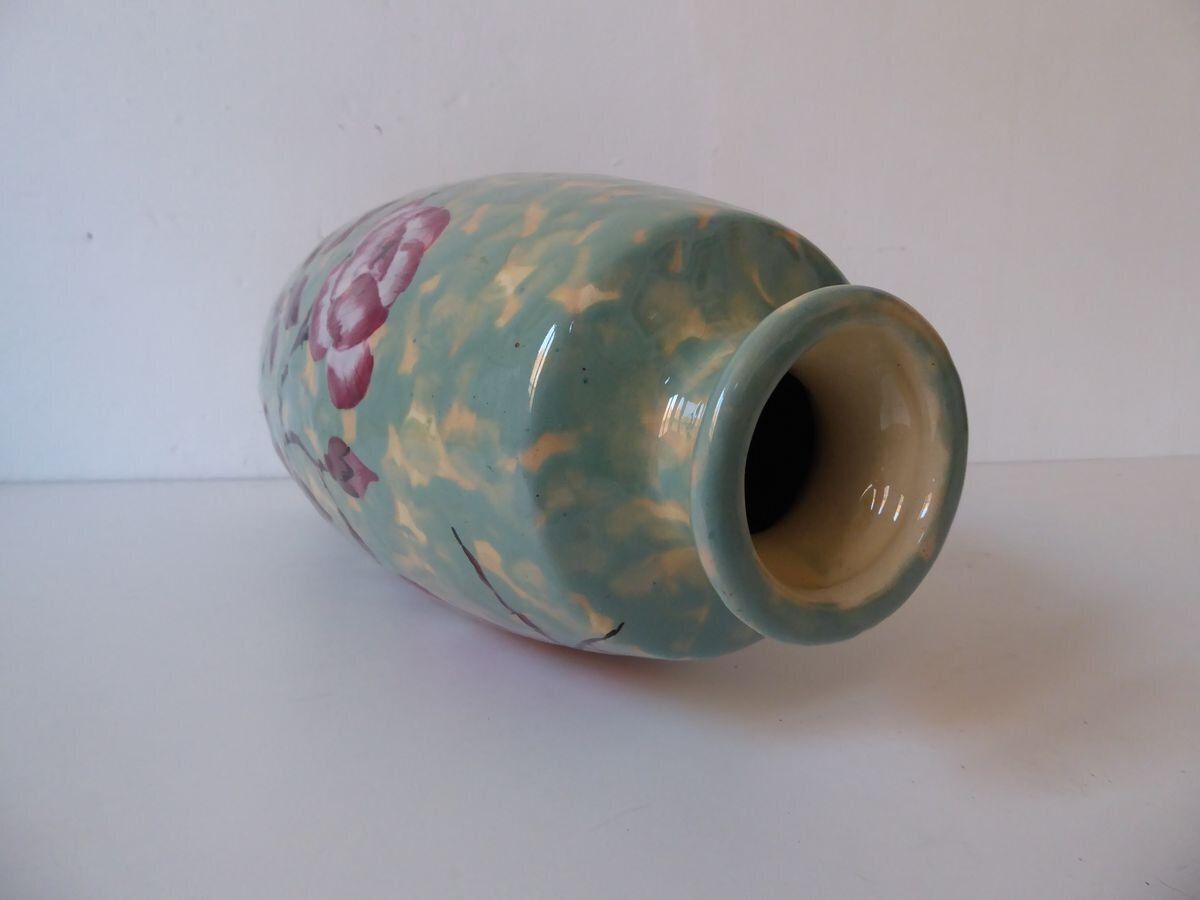Large Art Deco French Ceramic Vase By Simone Larrie For D'argyll, 1930s photo 978.0