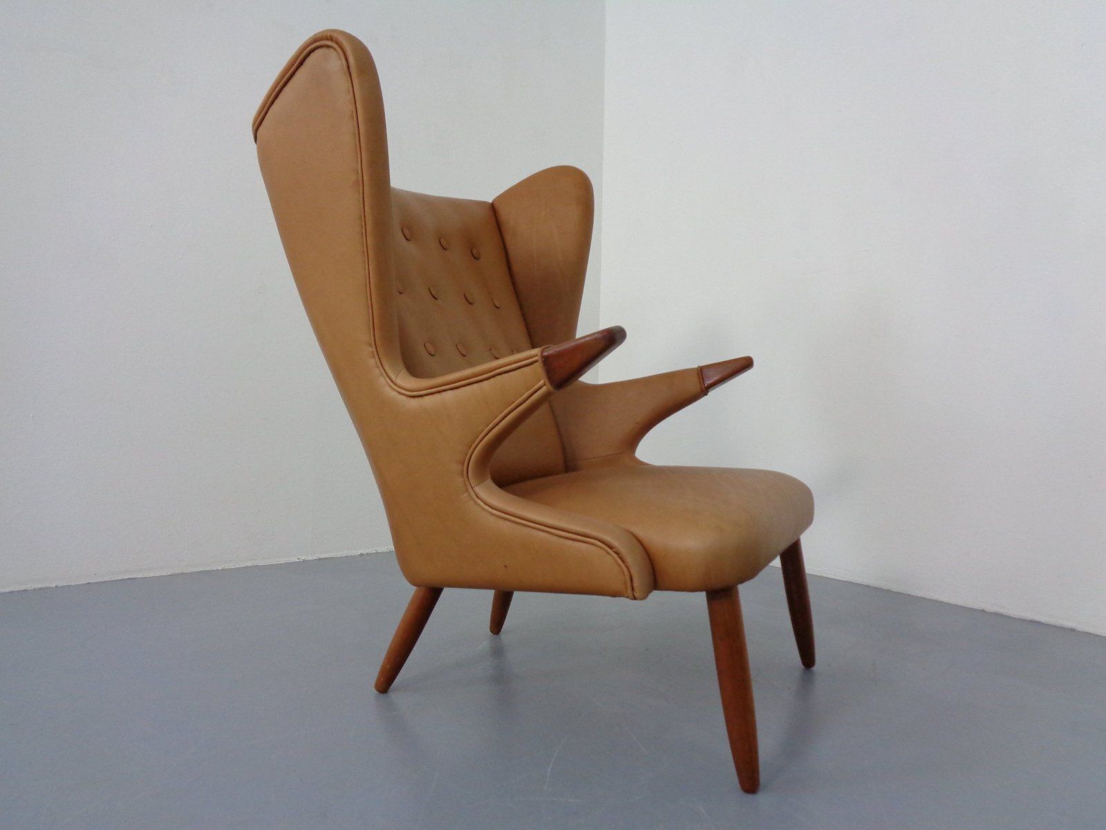 Teak And Leather Armchair By Svend Skipper For Skippers Møbler, Denmark, 1960s photo for sale