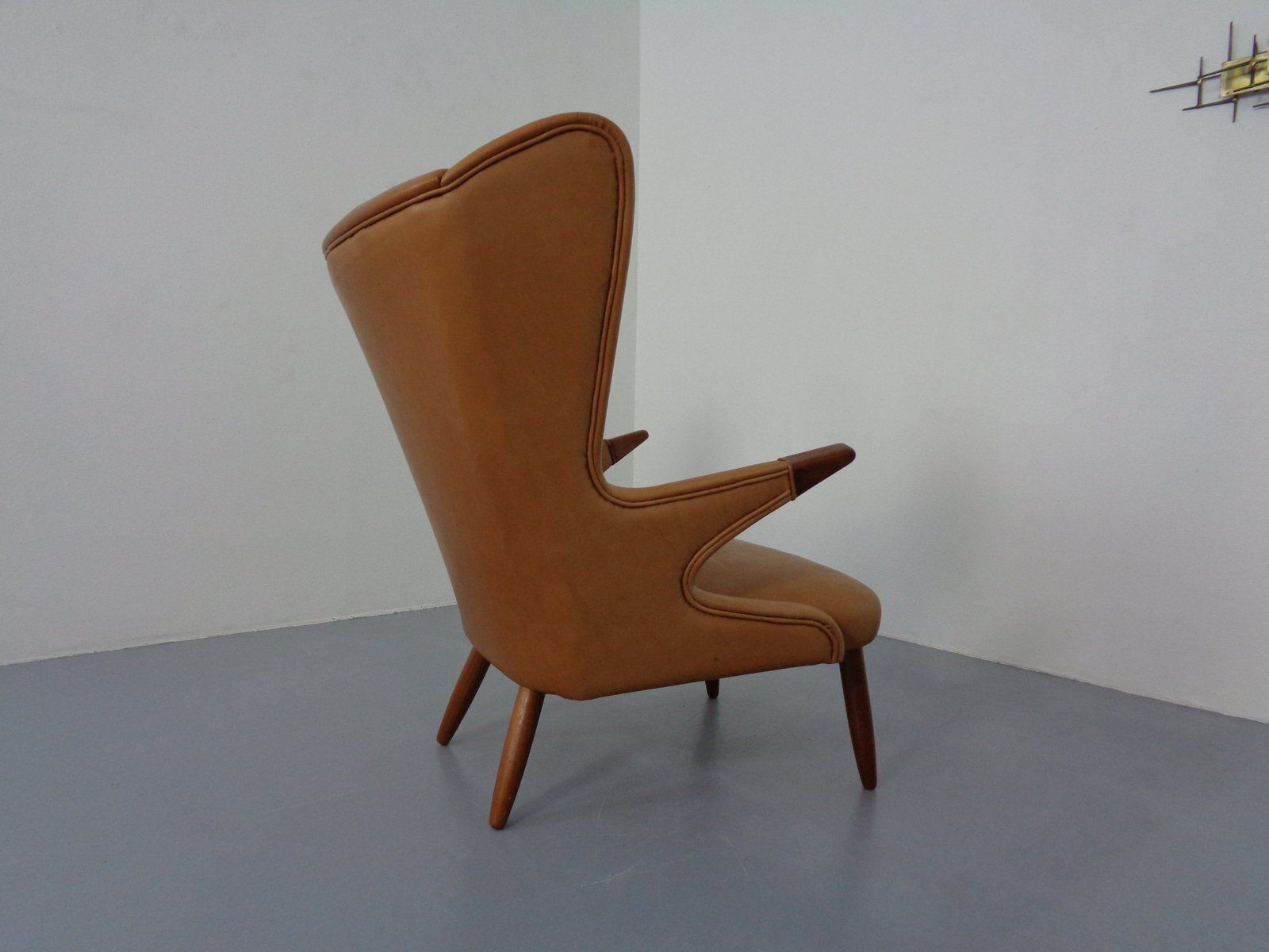 Teak And Leather Armchair By Svend Skipper For Skippers Møbler, Denmark, 1960s photo vintage