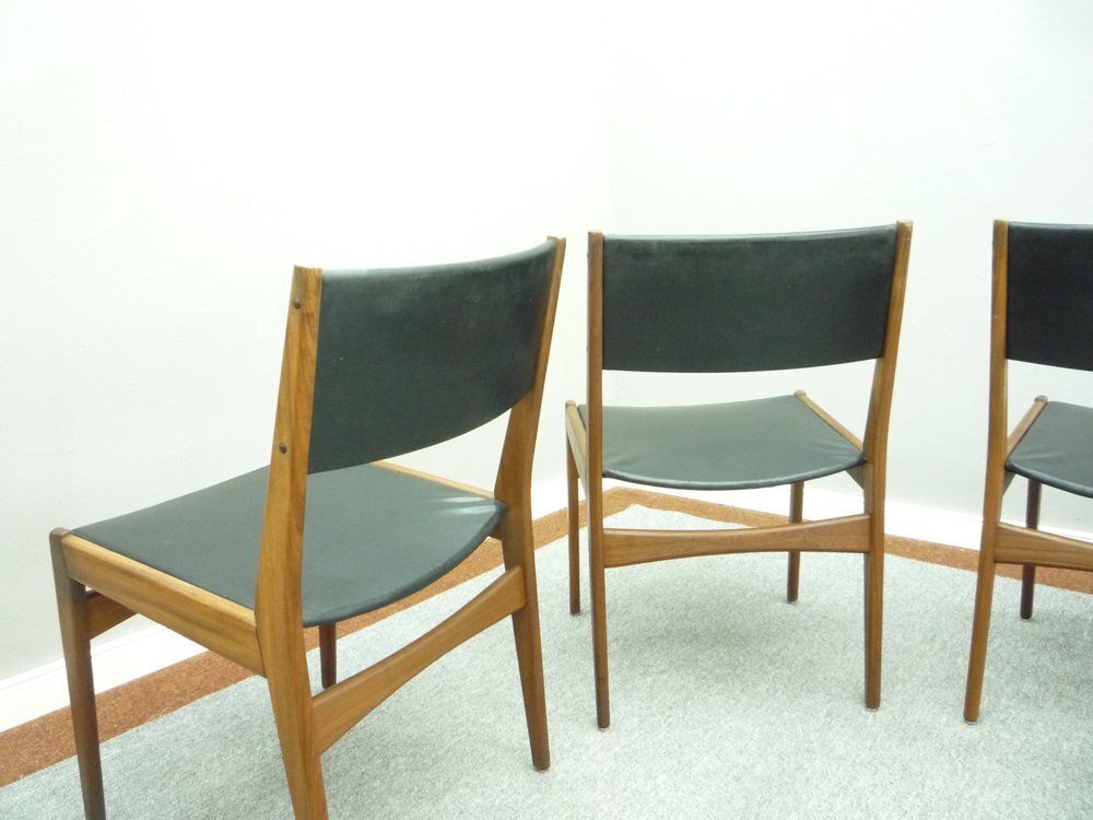 Teak Dining Chairs By Poul M. Volther, 1960s, Set Of 4 photo vintage