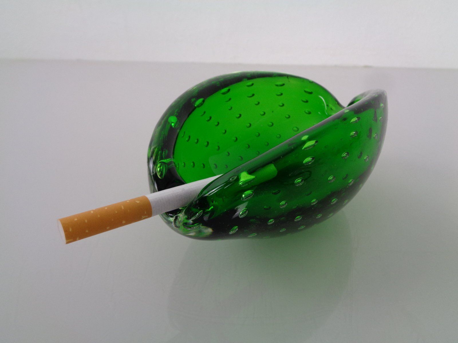 Green Sommerso Murano Glass Ashtray, Italy, 1960s photo Home Decor
