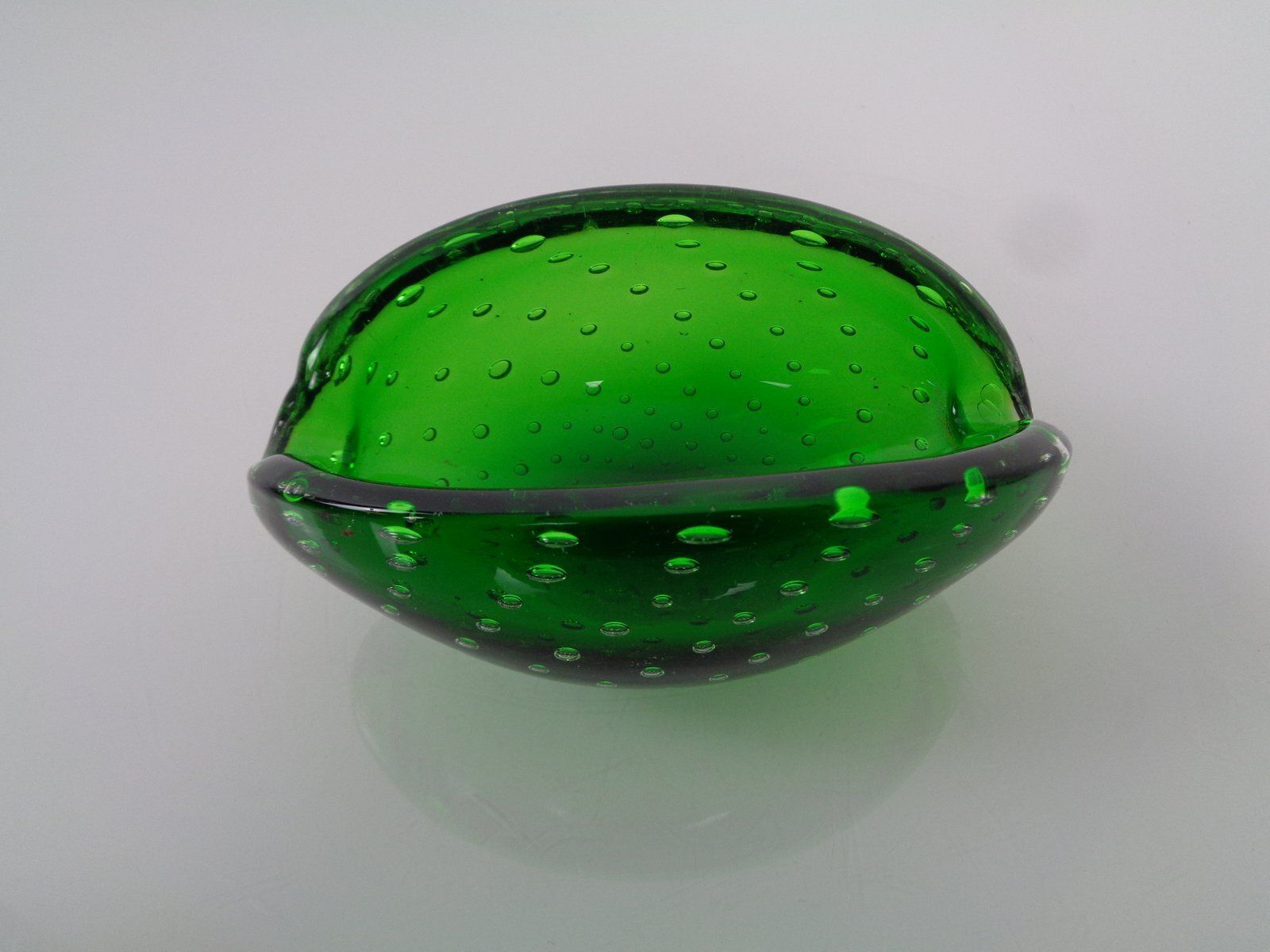 Green Sommerso Murano Glass Ashtray, Italy, 1960s photo buy