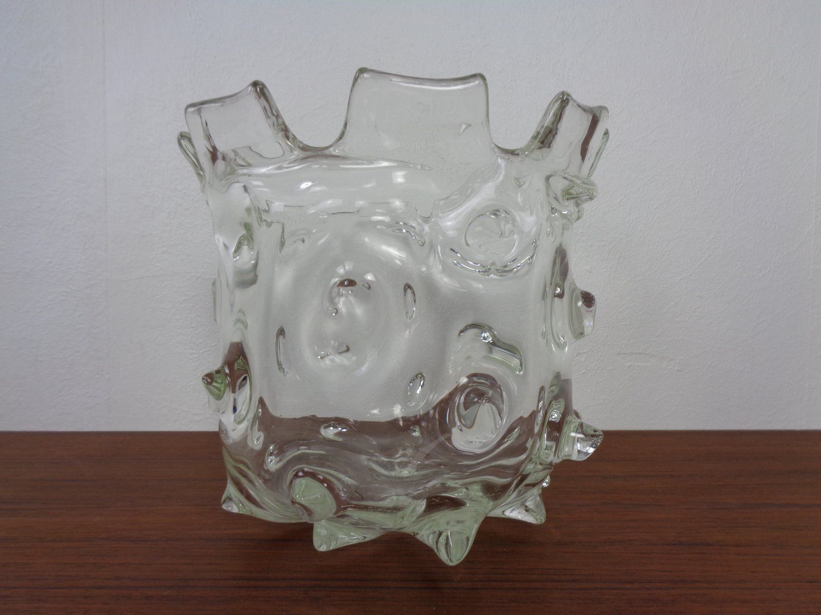 Large Murano Mugnoni Series Glass Vase Attributed To Ercole Barovier, Italy, 1940s photo furniture