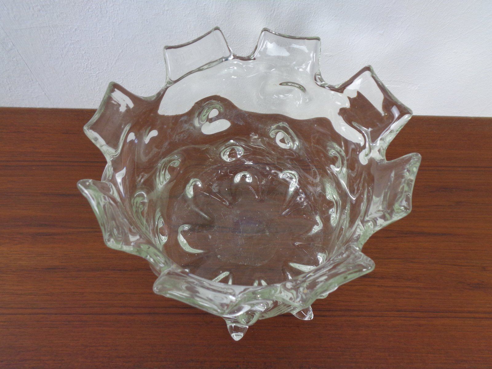 Large Murano Mugnoni Series Glass Vase Attributed To Ercole Barovier, Italy, 1940s photo vintage