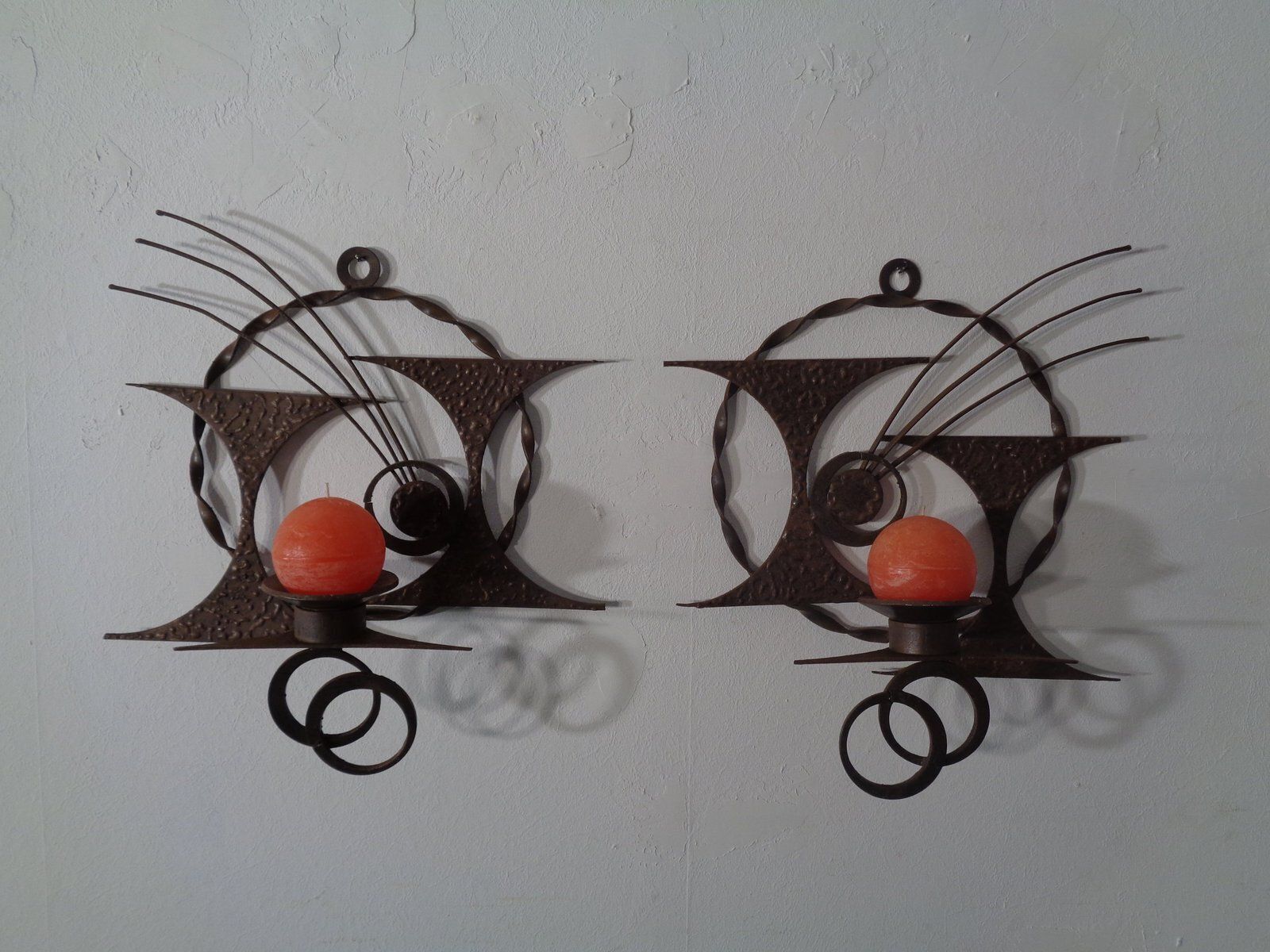 Brutalist Iron Candleholders By Henrik Horst, Denmark, 1960s, Set Of 2 photo 477.0