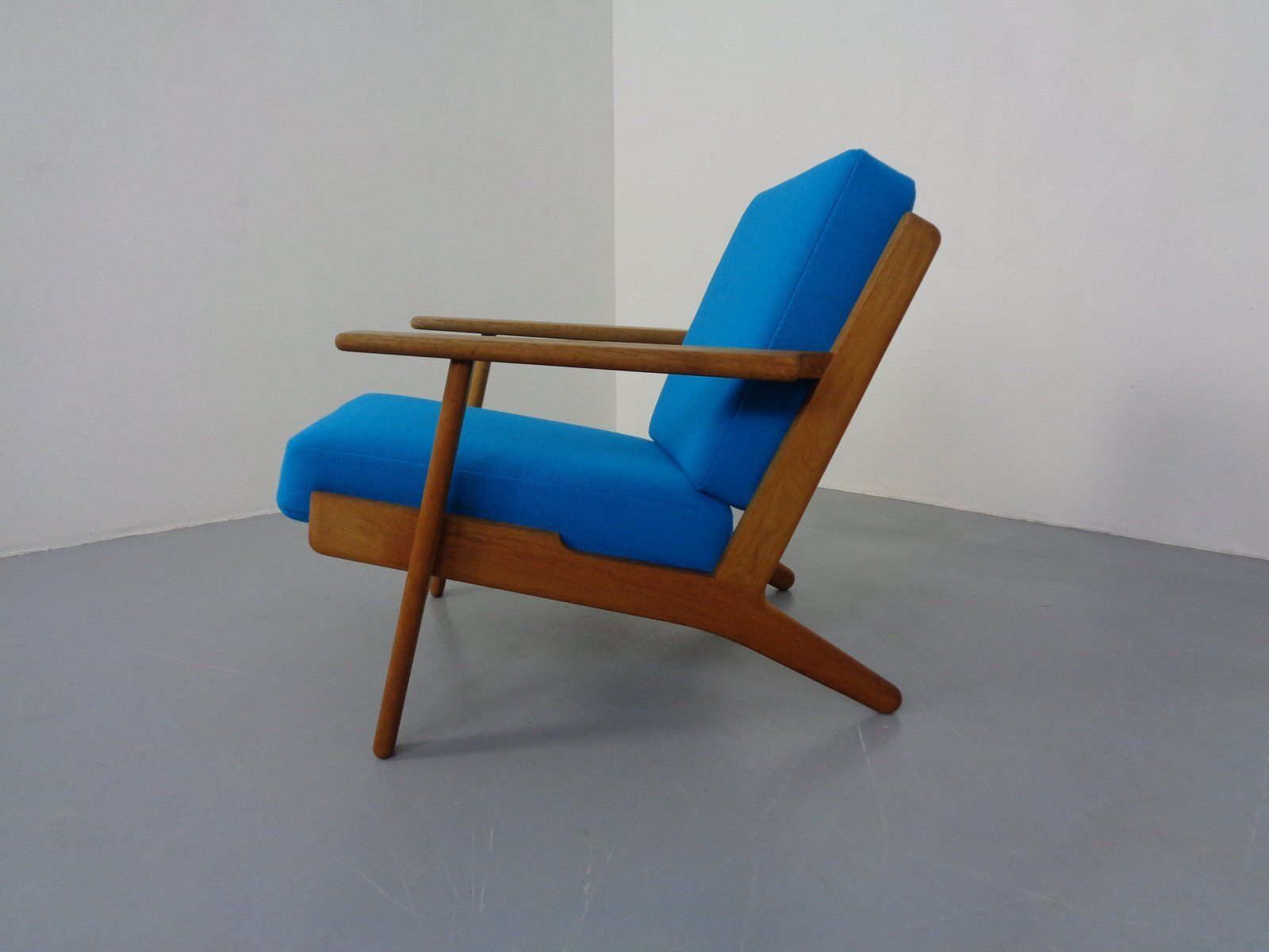Danish Ge290 Chair In Oak And Kvadrat Hallingdal By Hans J. Wegner For Getama, 1960s photo furniture