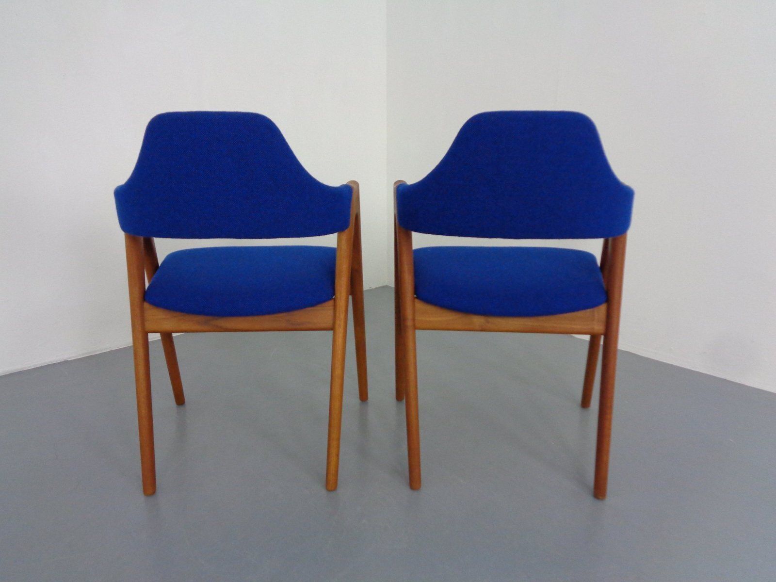 Furniture Set Of Compass Chairs In Teak And Kvadrat Hallingdal 65 By Kai Kristiansen For Schou Andersen, 1960s photo