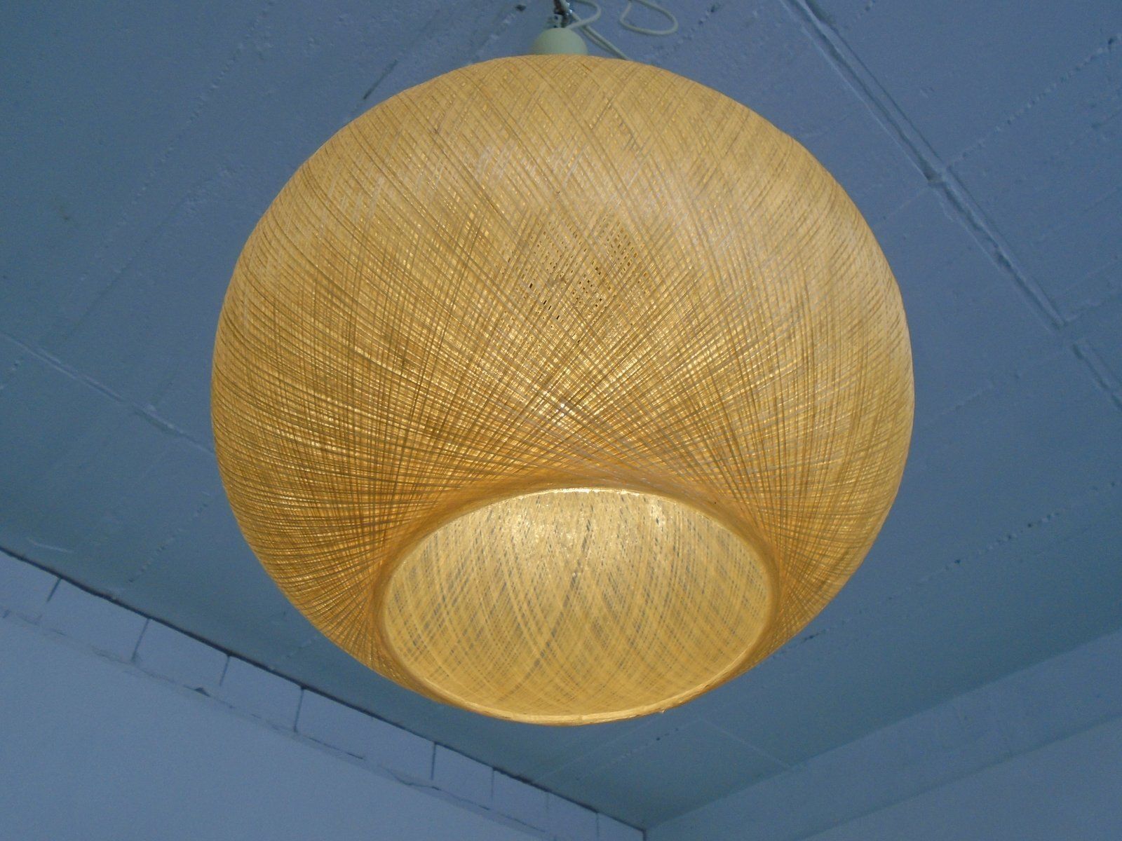 photo vintage Spun Fiberglass Pendant Lamp, Germany, 1960s