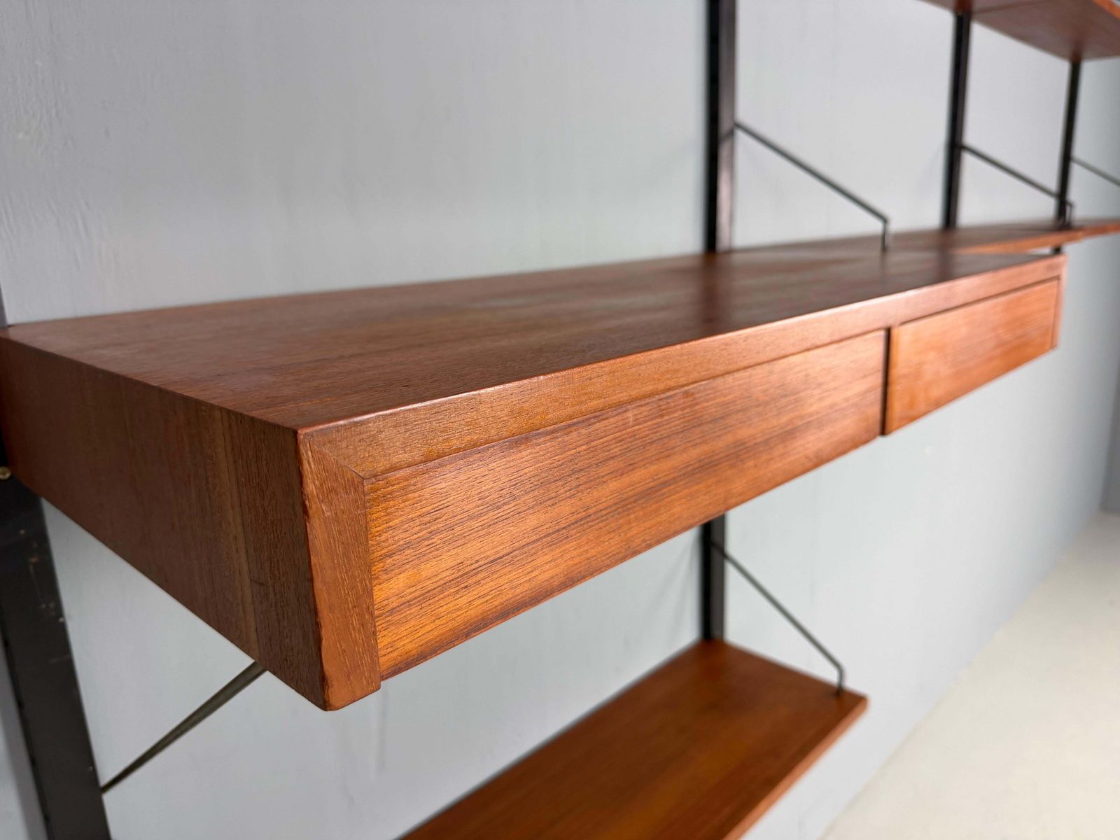 Poul Cadovius Mid  Century Modern Modular Teak Wall Unit Shelving For Cado, 1960 photo buy