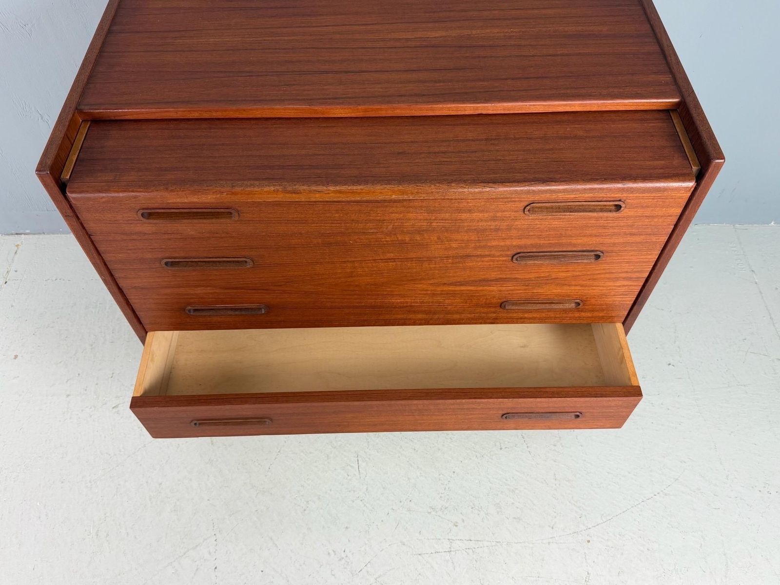 Mid Century Modern Teak Desk /Vanity Table/ Cabinet, 1960's, Denmark photo for sale