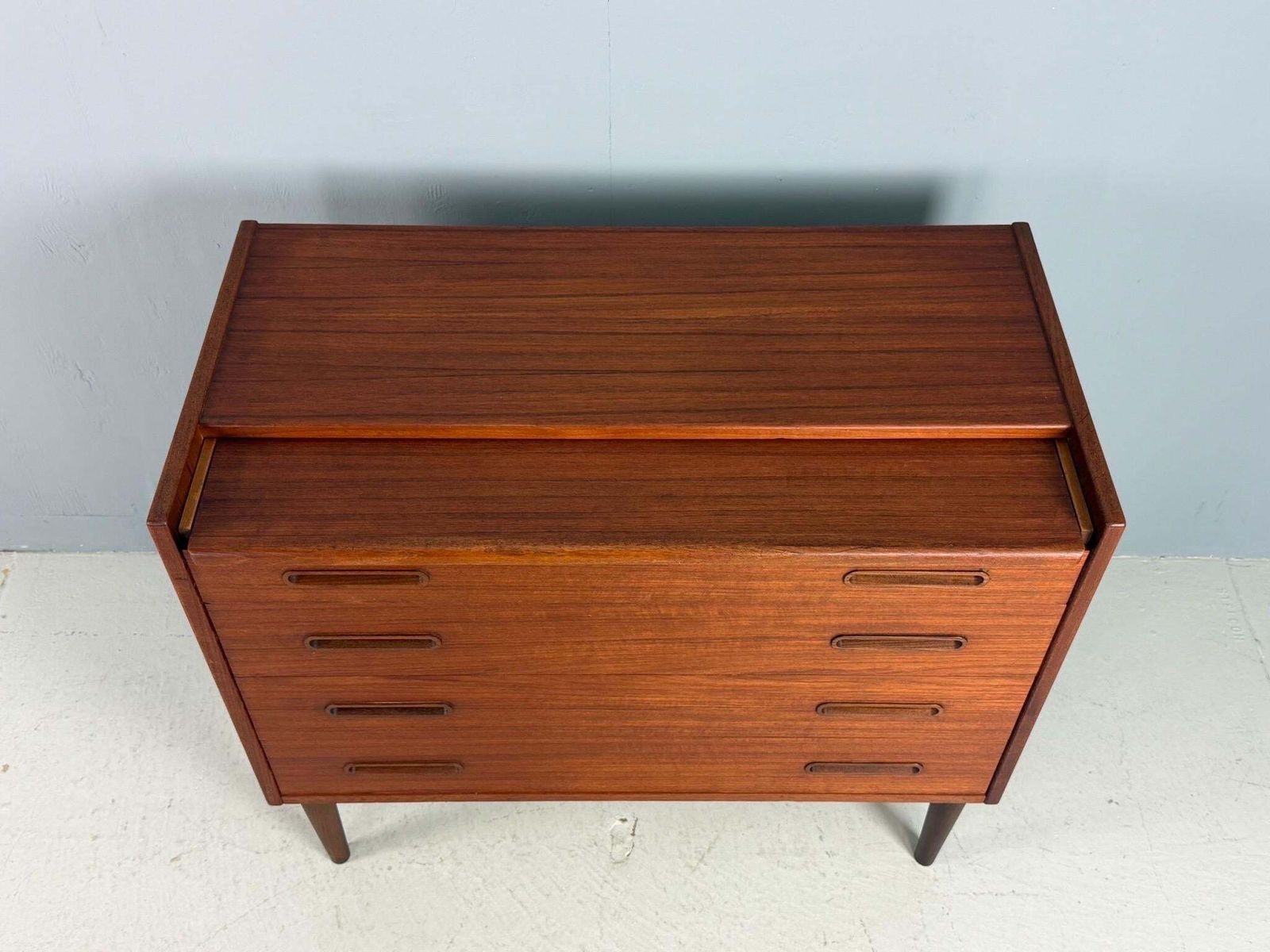 Mid Century Modern Teak Desk /Vanity Table/ Cabinet, 1960's, Denmark photo vinterior