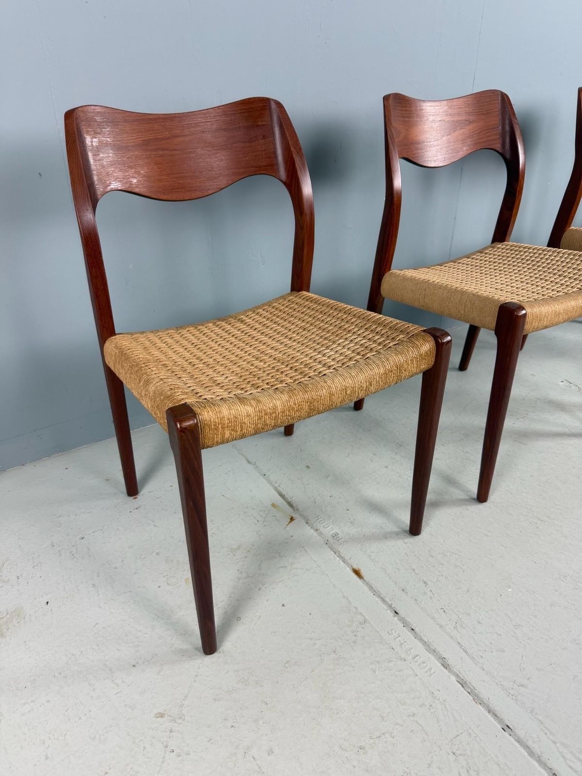 Set Of 4 Teak Niels O. Møller Dining Chairs  Model 71, Denmark photo 3089.0