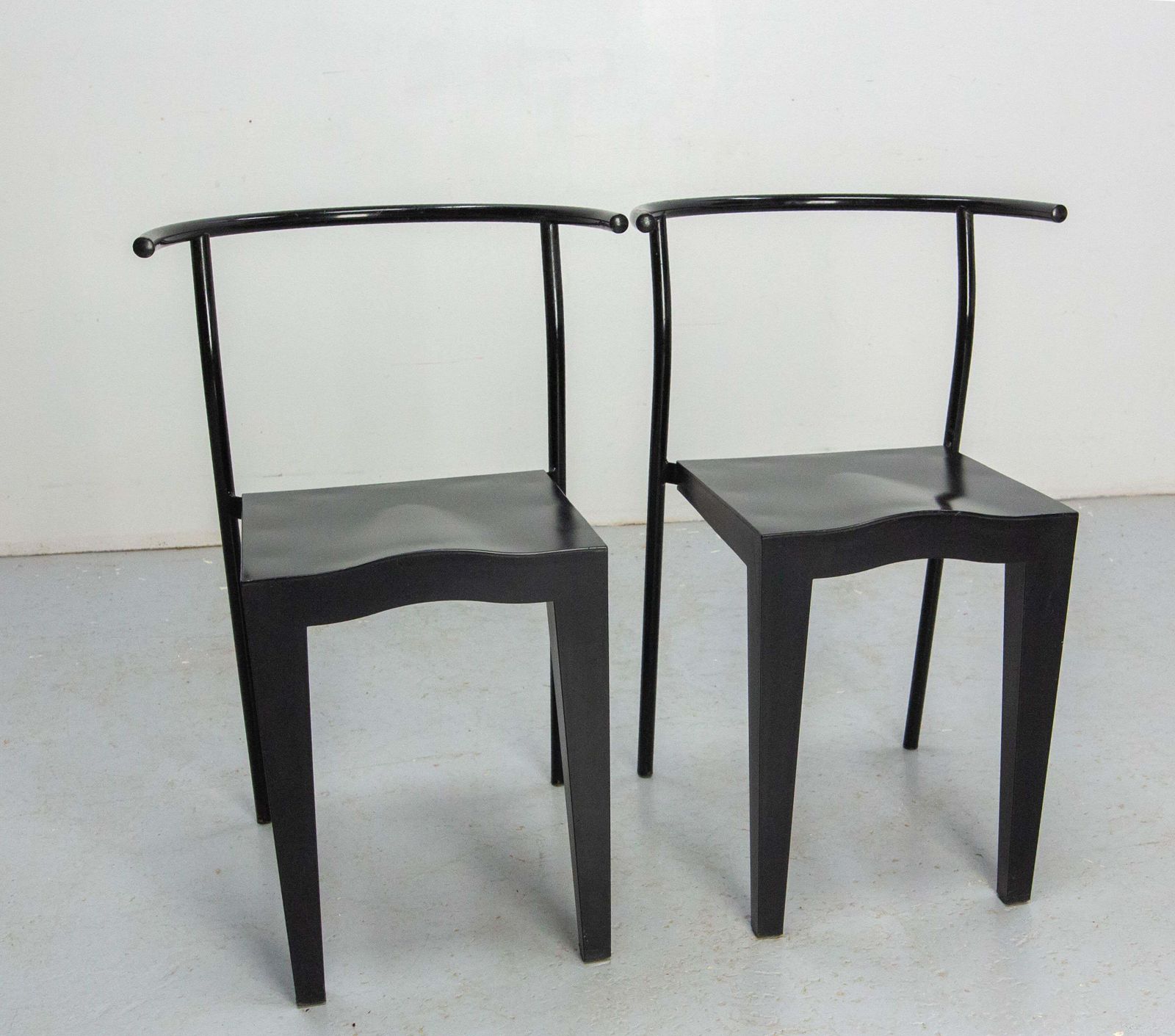 Pair Of Black Chairs DR Glob Of Philippe Starck For Kartell, Circa 1980 photo 1052.0