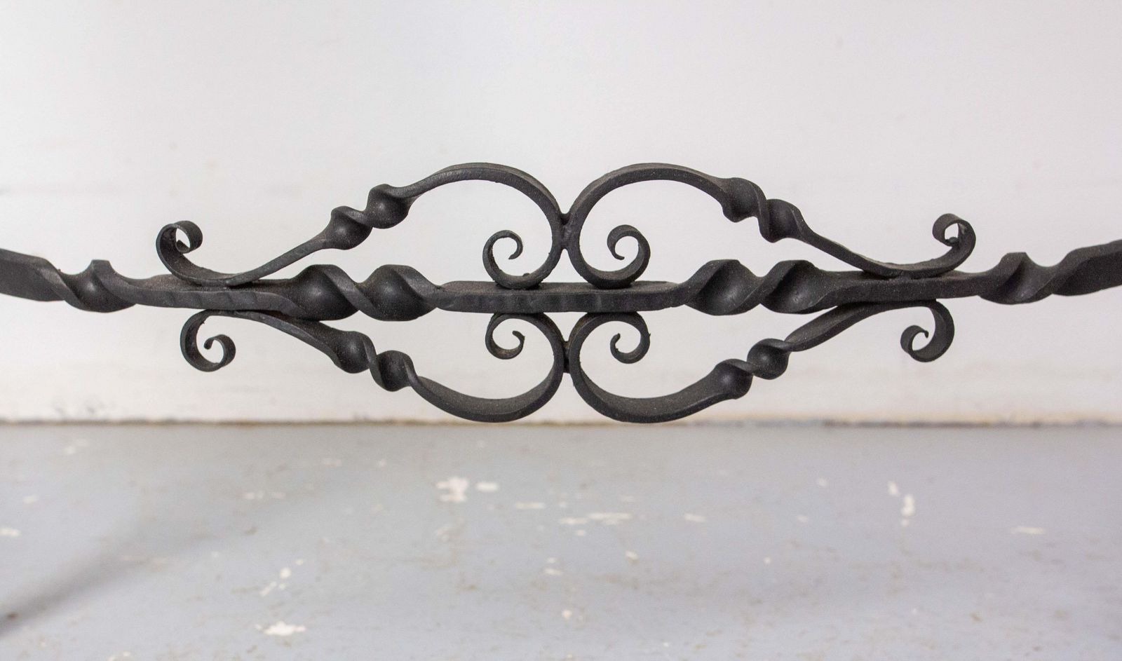 Furniture French Wrought Iron And Marble Top Console, Louis XV Style, Mid Century photo
