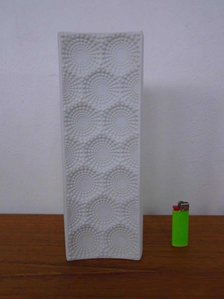 Mid Century Op Art Vase From Ak Kaiser, Germany, 1960s photo for sale