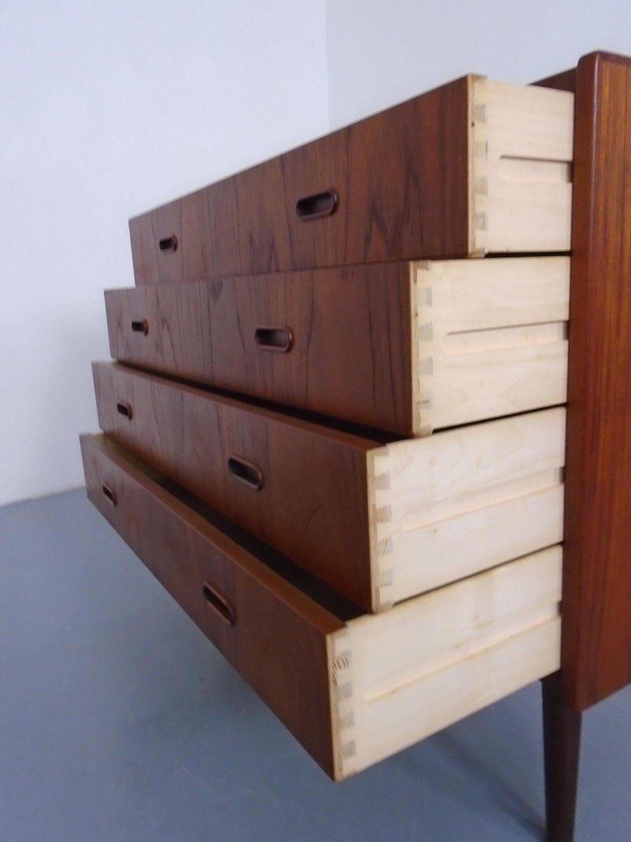 Furniture Danish Teak Chest Of Drawers, 1960s photo
