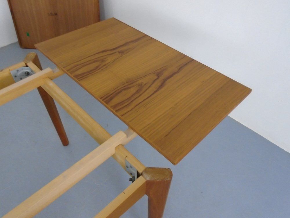 photo vintage Extendable Teak Dining Table By Henning Kjærnulf For Velje Møbelfabrik, 1960s